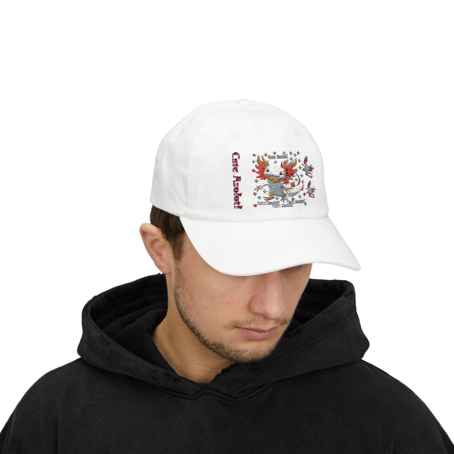 Cute Axolotl Dad Cap, Casual Cap for Animal Lovers, Gifts for Fathers, Summer Accessories, Trendy Dad Hat, Outdoor Wear