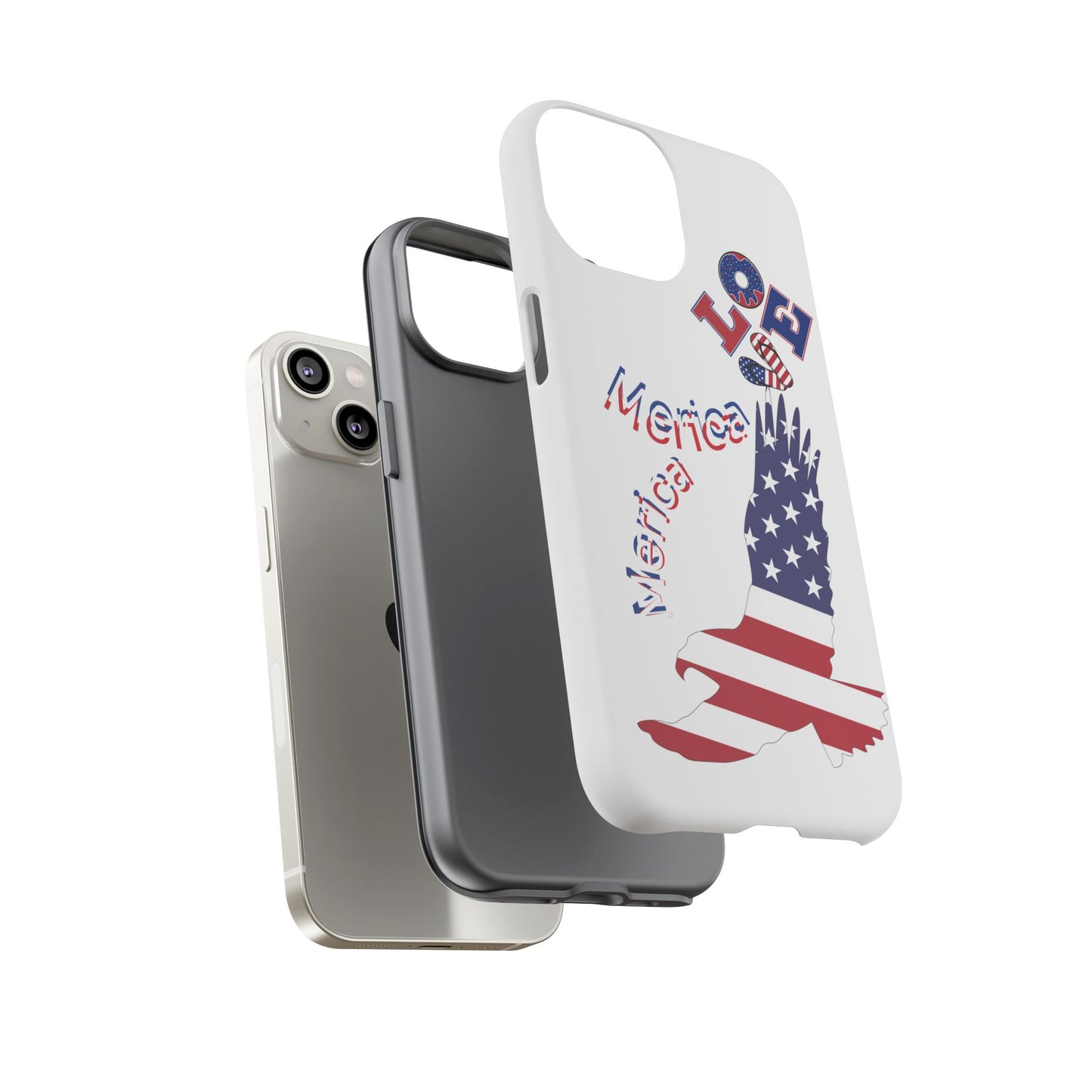 Patriotic Phone Case, Love America Design, American Flag Accessory, Perfect Gift for Veterans, Independence Day, Memorial Day