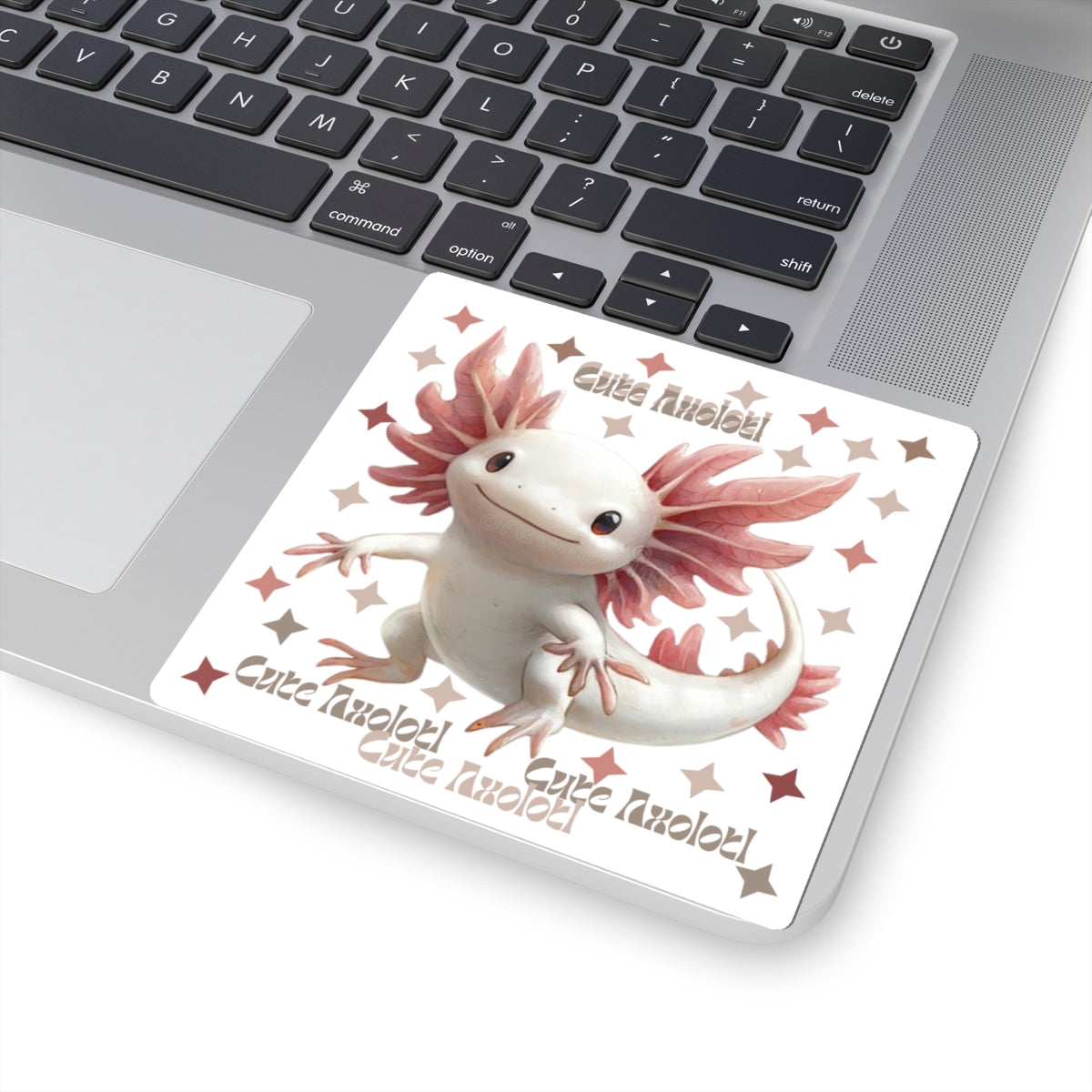 Cute Axolotl-Cut Stickers, Adorable Laptop Decals, Charming Axolotl Art, Watercolor Stickers, Cute Animal Gifts