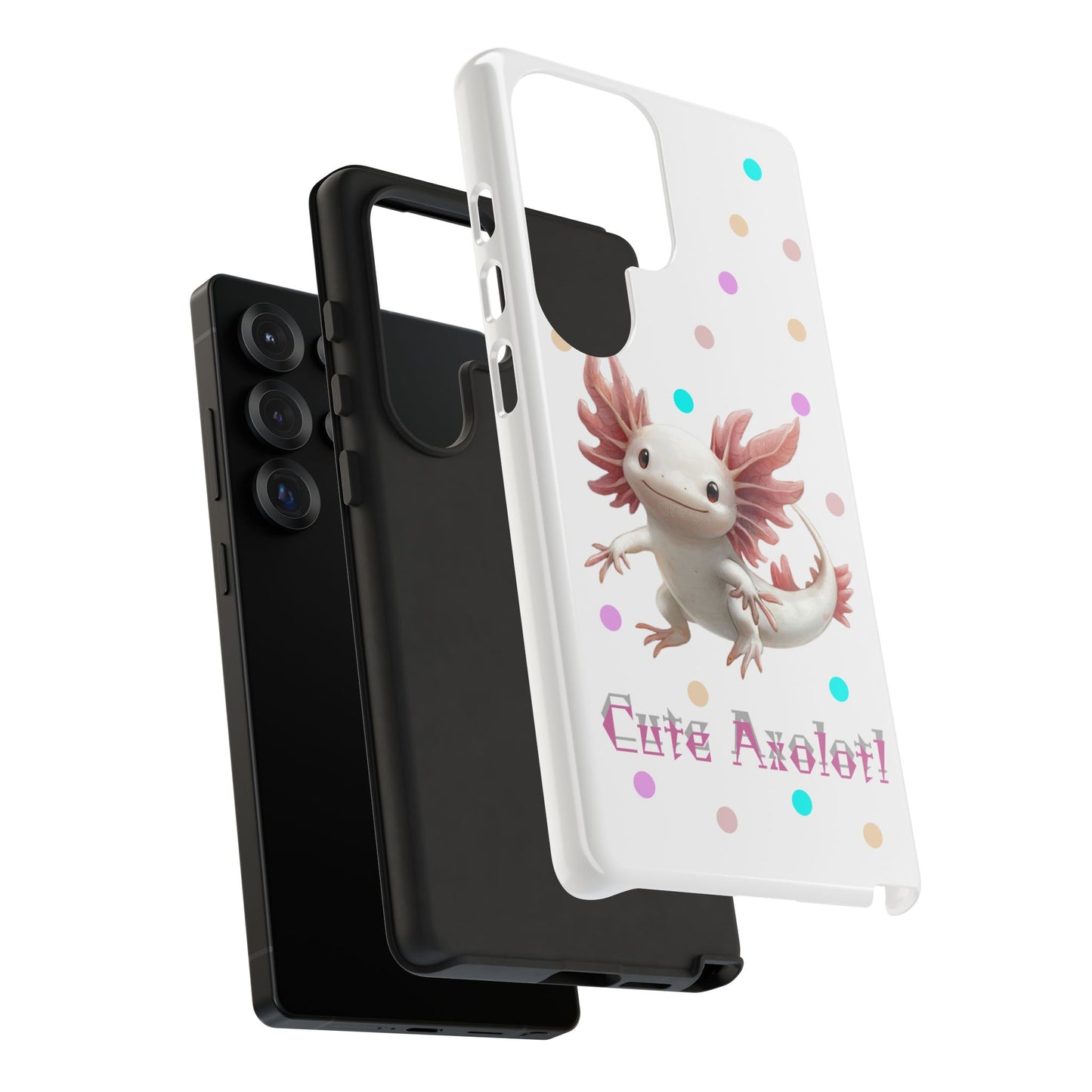 Cute Axolotl Phone Case, Kawaii Phone Cover, Gifts for Kids, Animal Lover Accessories, Cute Axolotl Design