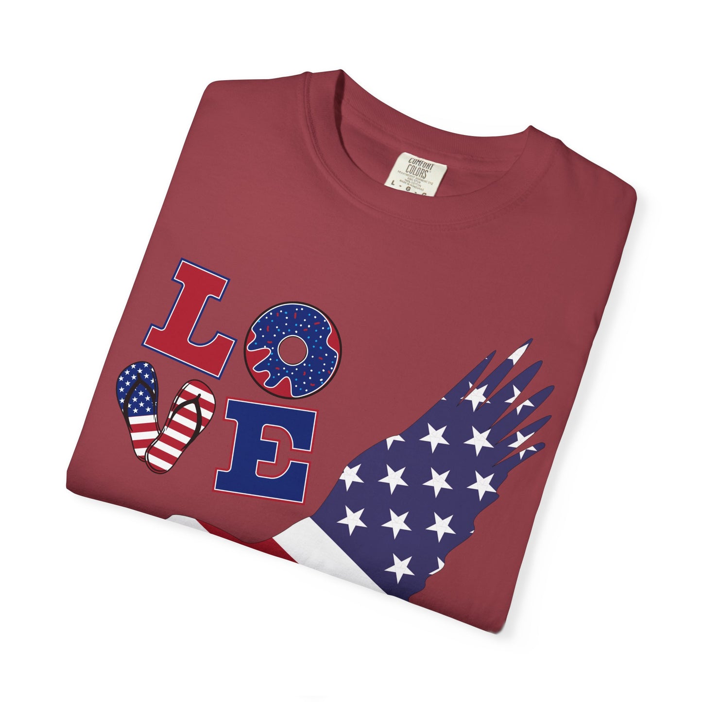 Patriotic Graphic T-Shirt, Love Merica Tee, July 4th Apparel, Unisex Independence Day Shirt, USA Pride Gift, Casual Summer Top