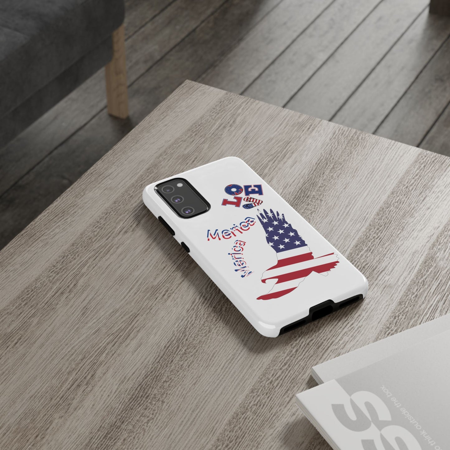 Patriotic Phone Case, Love America Design, American Flag Accessory, Perfect Gift for Veterans, Independence Day, Memorial Day