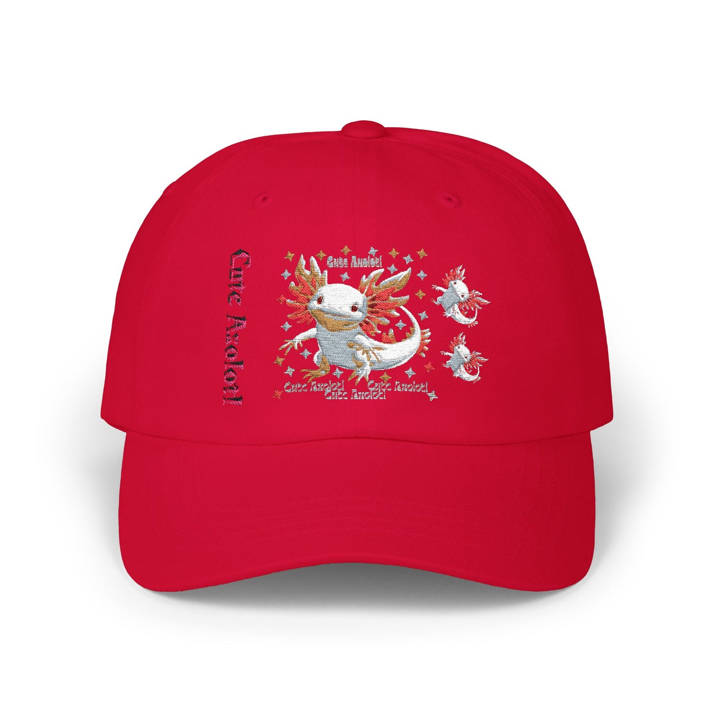 Cute Axolotl Dad Cap, Casual Cap for Animal Lovers, Gifts for Fathers, Summer Accessories, Trendy Dad Hat, Outdoor Wear