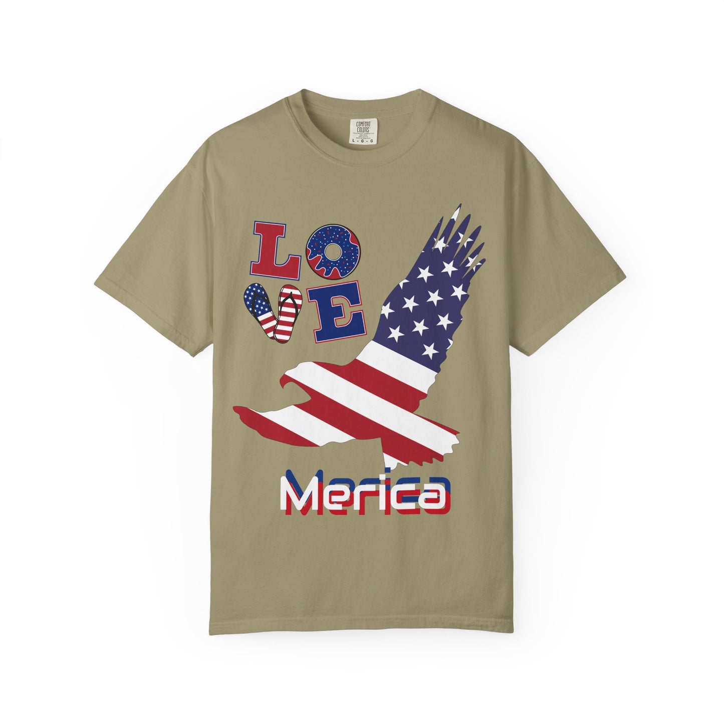 Patriotic Graphic T-Shirt, Love Merica Tee, July 4th Apparel, Unisex Independence Day Shirt, USA Pride Gift, Casual Summer Top