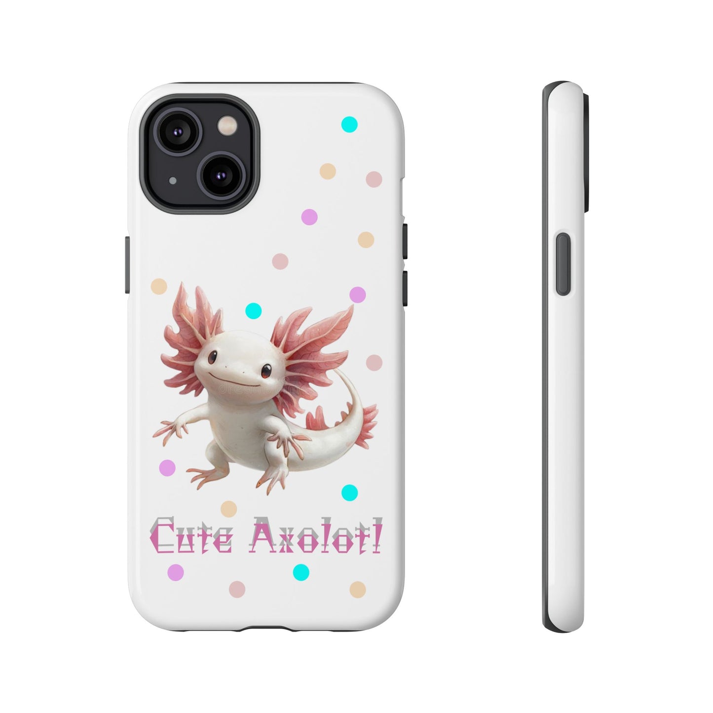 Cute Axolotl Phone Case, Kawaii Phone Cover, Gifts for Kids, Animal Lover Accessories, Cute Axolotl Design