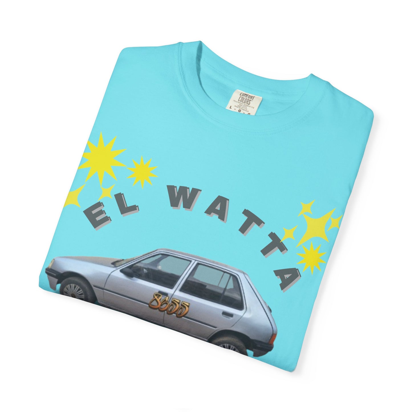 El Watta Vintage Car T-shirt, Unique Design, Unisex Garment-Dyed Tee, Retro Car Lover Gift, Funny Auto Apparel, Unique Gift for Him or Her