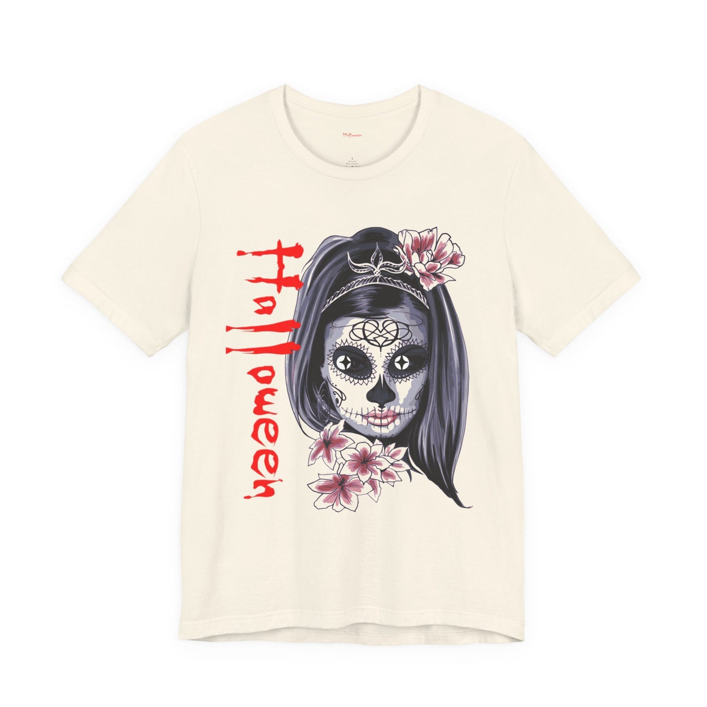 Halloween T-Shirt – Día de los Muertos Skull Shirt | Spooky October 31 Holiday Tee USA, Halloween Sugar Skull Tee, Unisex , Spooky Graphic Tee, Festival Wear