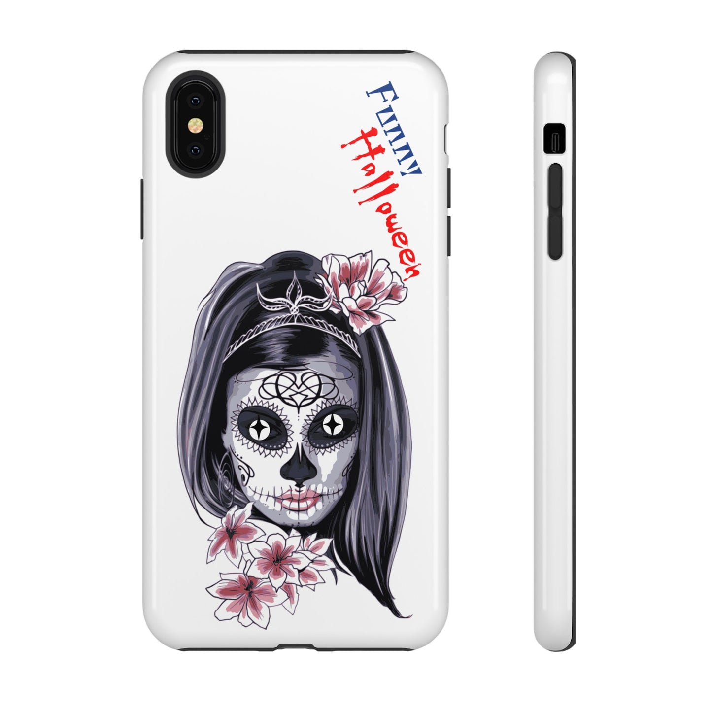 Halloween Phone Case, Funny Skull Design, Tough Cases, Unique Gifts, Spooky Decor, Holiday Essentials, Halloween Decor