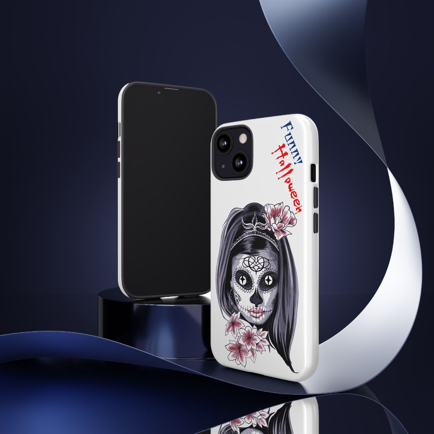 Halloween Phone Case, Funny Skull Design, Tough Cases, Unique Gifts, Spooky Decor, Holiday Essentials, Halloween Decor