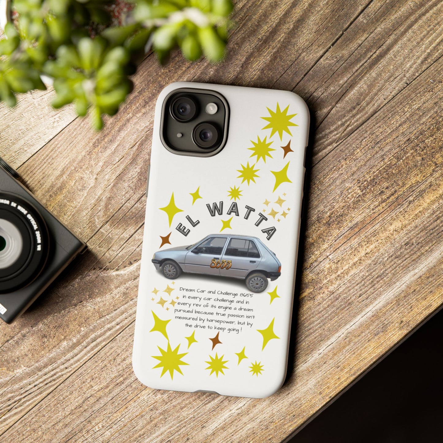 El Watta Phone Case - Retro Car Design, Tough Case, Unique Gift for Car Lovers, Funny Phone Accessory, Fun Birthday Present