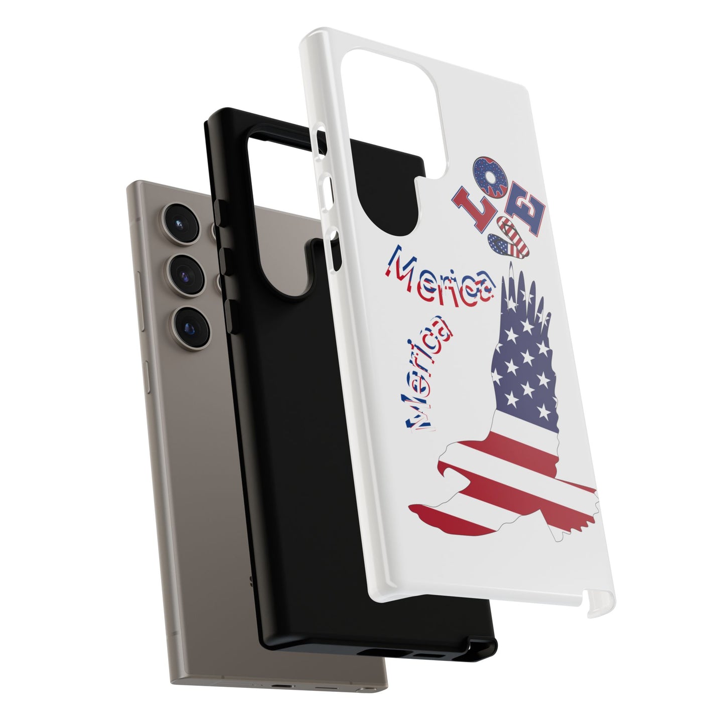 Patriotic Phone Case, Love America Design, American Flag Accessory, Perfect Gift for Veterans, Independence Day, Memorial Day