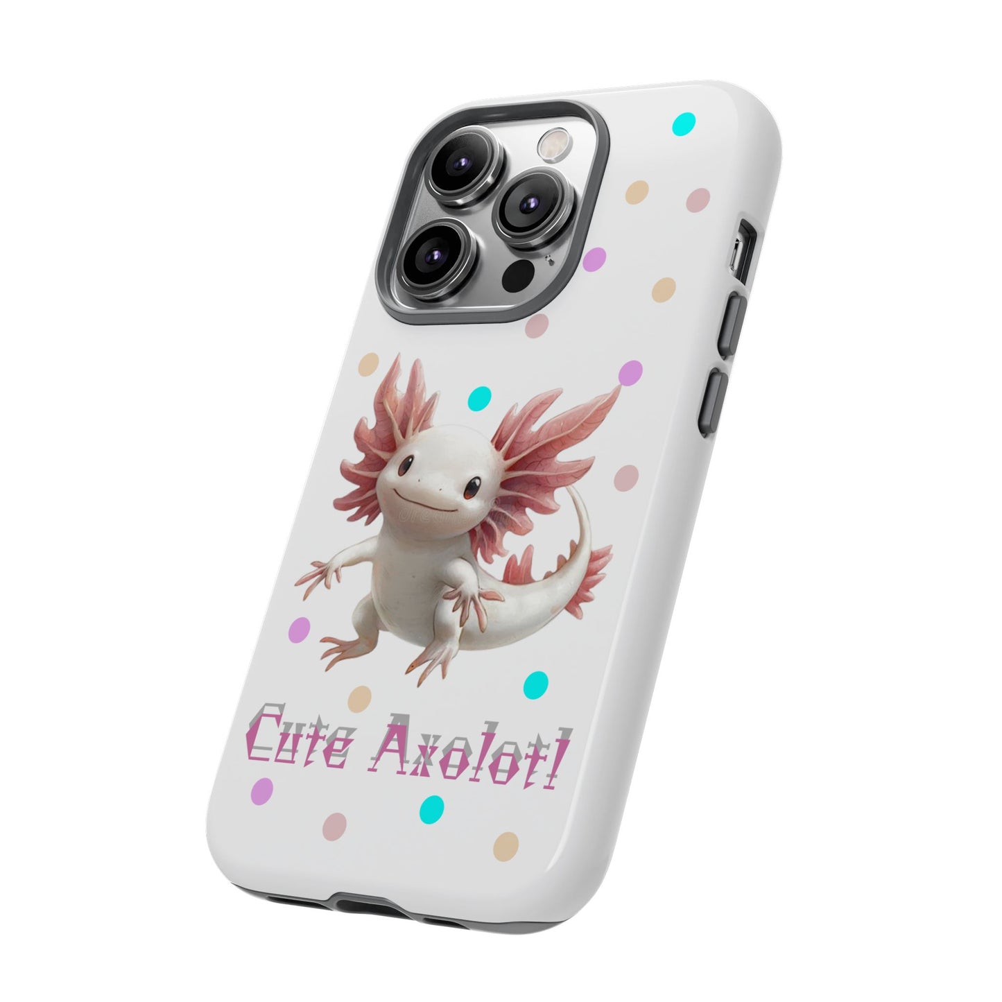 Cute Axolotl Phone Case, Kawaii Phone Cover, Gifts for Kids, Animal Lover Accessories, Cute Axolotl Design