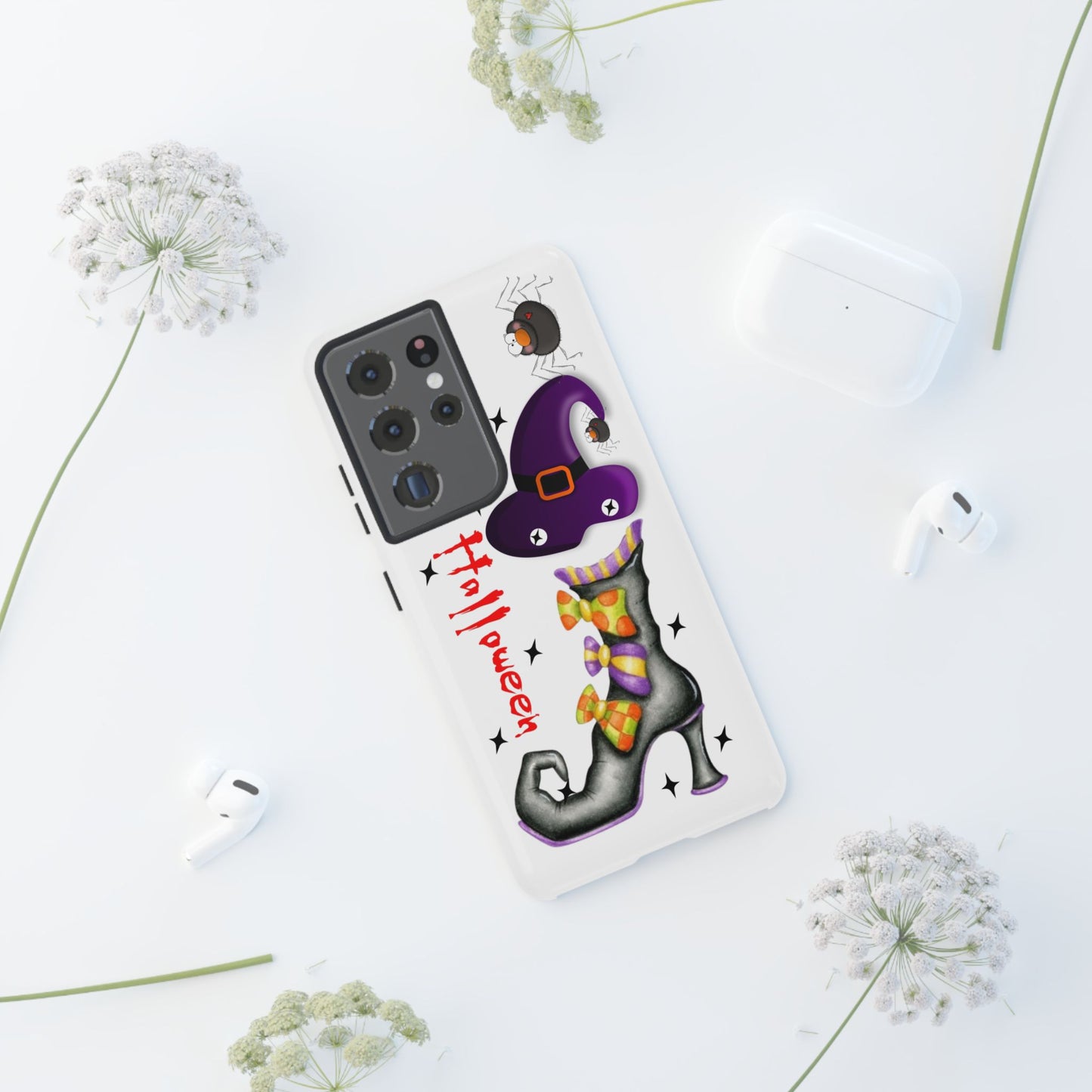 Halloween Phone Case, Tough Cases, Spooky Phone Cover, Witch Hat Design, Holiday Accessory, Fall Gift Idea