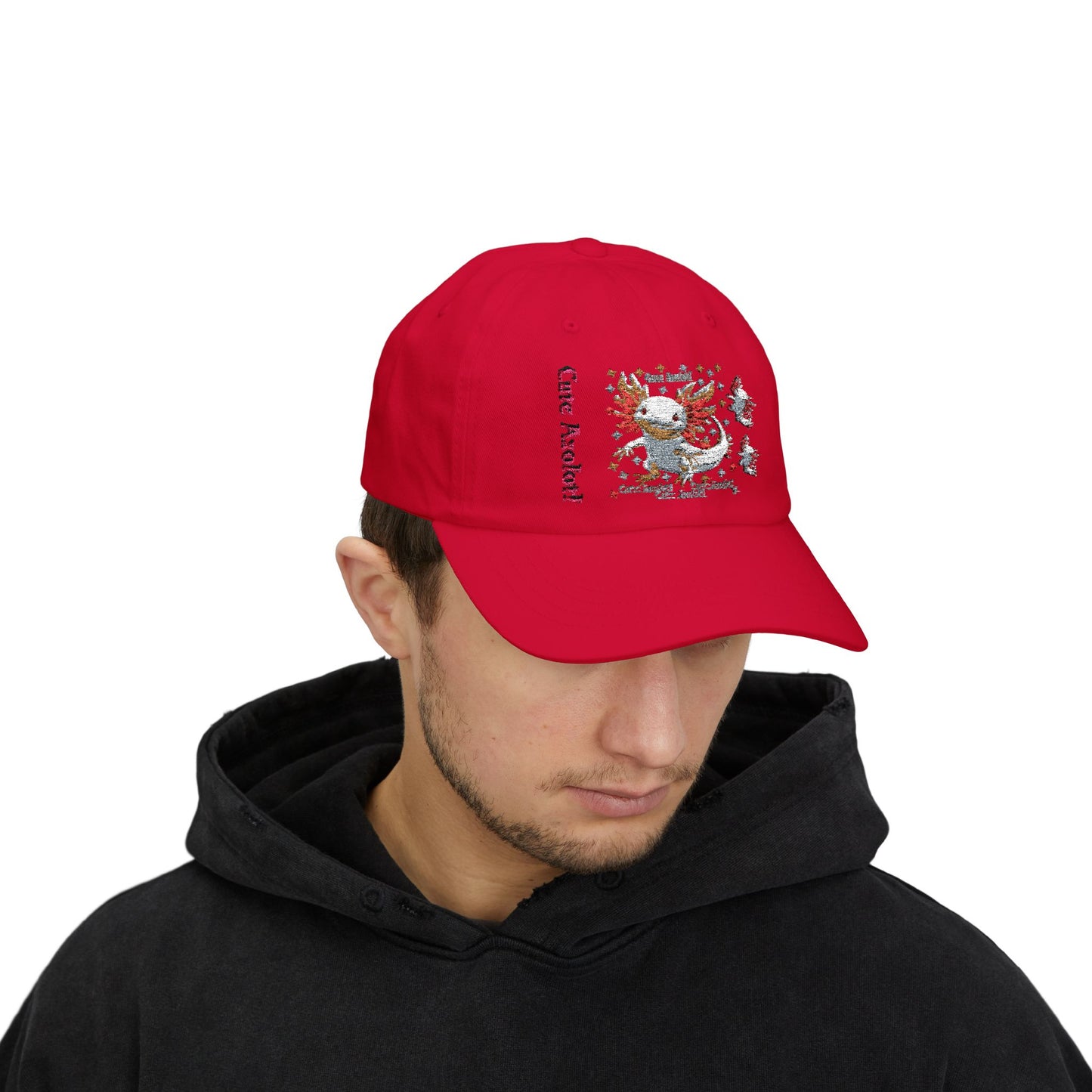 Cute Axolotl Dad Cap, Casual Cap for Animal Lovers, Gifts for Fathers, Summer Accessories, Trendy Dad Hat, Outdoor Wear
