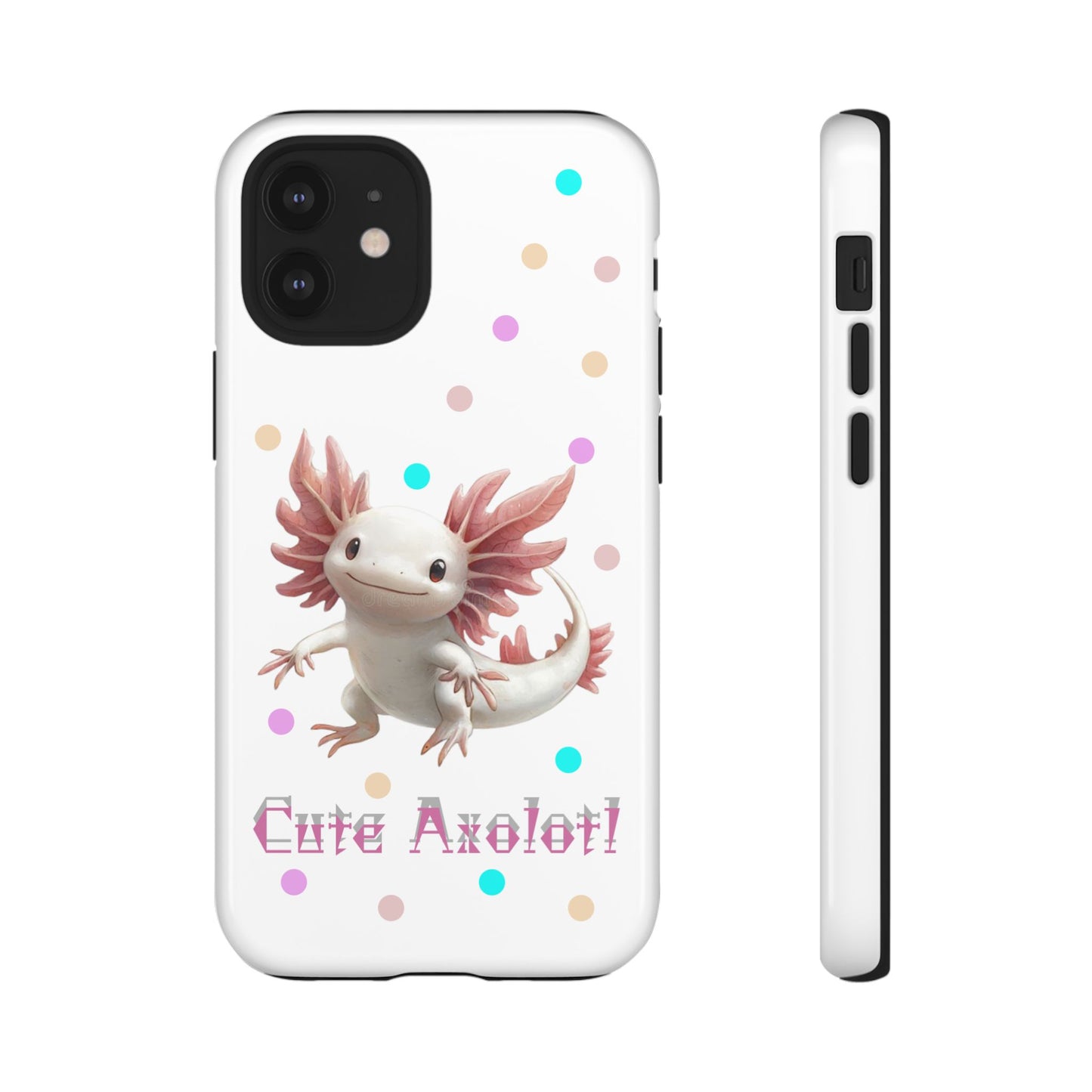Cute Axolotl Phone Case, Kawaii Phone Cover, Gifts for Kids, Animal Lover Accessories, Cute Axolotl Design