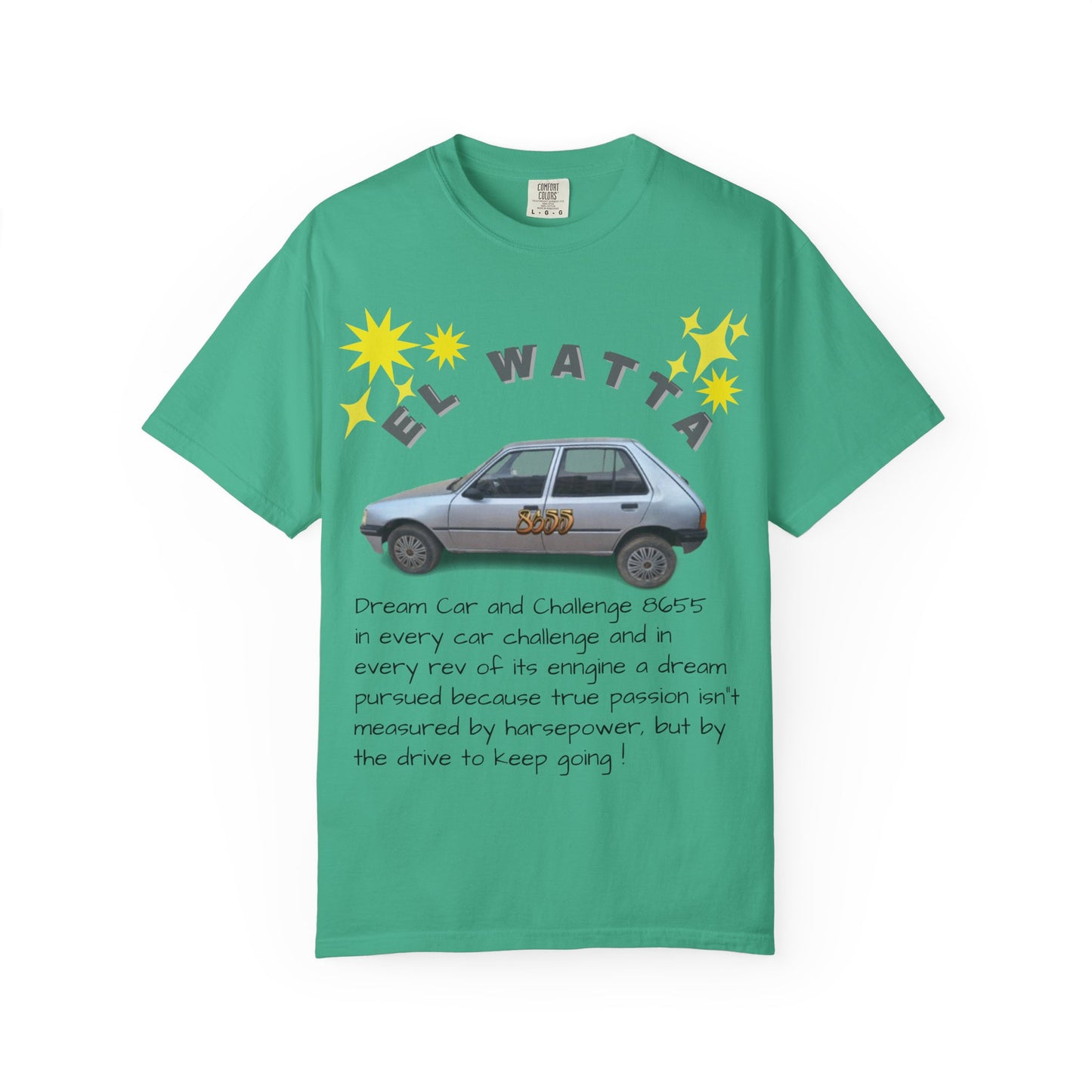El Watta Vintage Car T-shirt, Unique Design, Unisex Garment-Dyed Tee, Retro Car Lover Gift, Funny Auto Apparel, Unique Gift for Him or Her