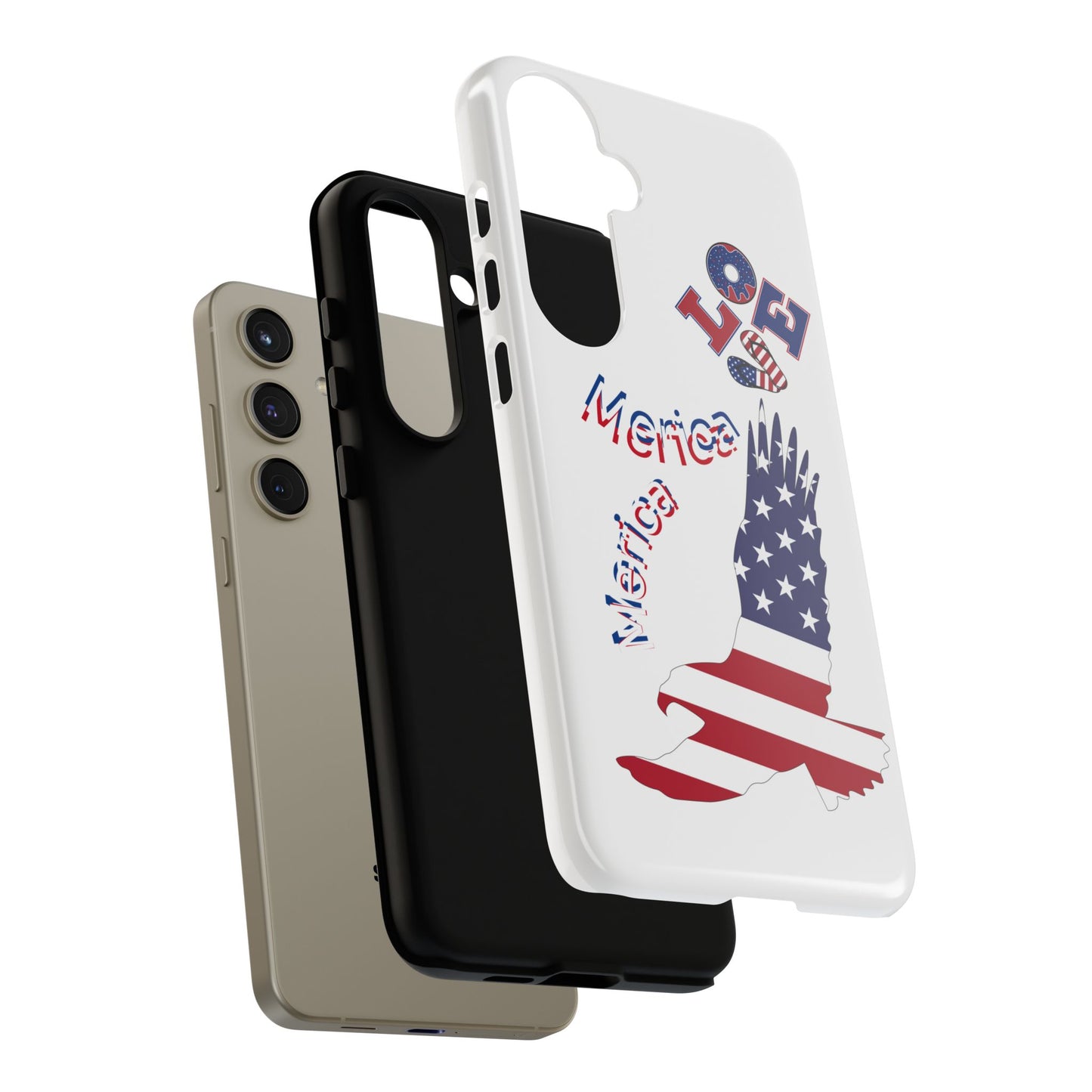 Patriotic Phone Case, Love America Design, American Flag Accessory, Perfect Gift for Veterans, Independence Day, Memorial Day