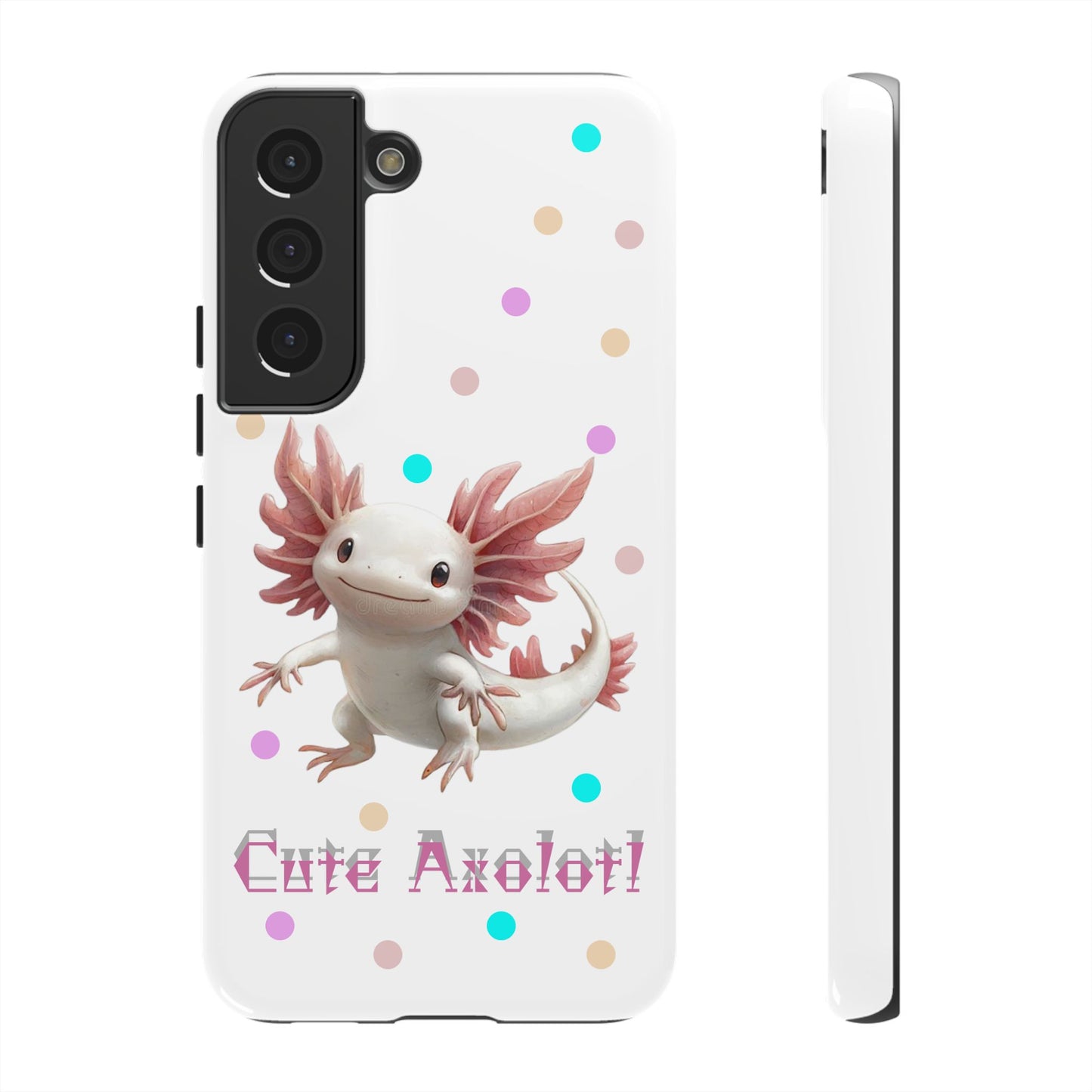 Cute Axolotl Phone Case, Kawaii Phone Cover, Gifts for Kids, Animal Lover Accessories, Cute Axolotl Design