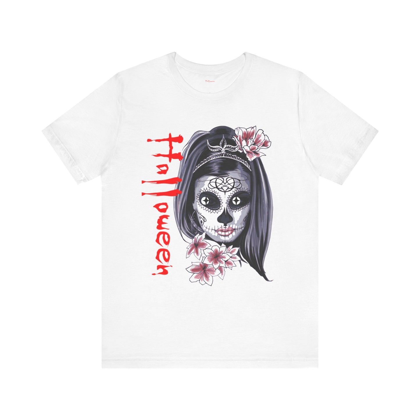 Halloween T-Shirt – Día de los Muertos Skull Shirt | Spooky October 31 Holiday Tee USA, Halloween Sugar Skull Tee, Unisex , Spooky Graphic Tee, Festival Wear