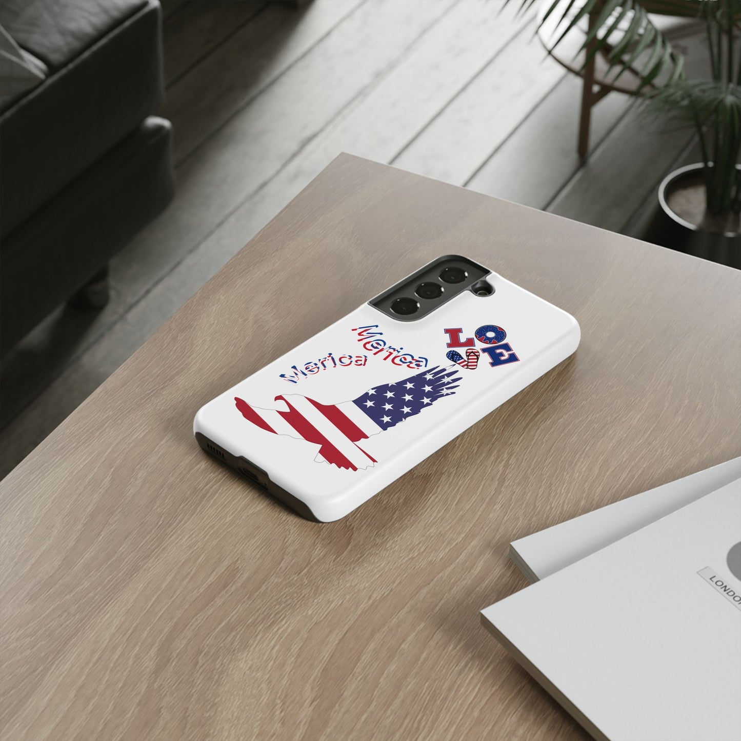 Patriotic Phone Case, Love America Design, American Flag Accessory, Perfect Gift for Veterans, Independence Day, Memorial Day