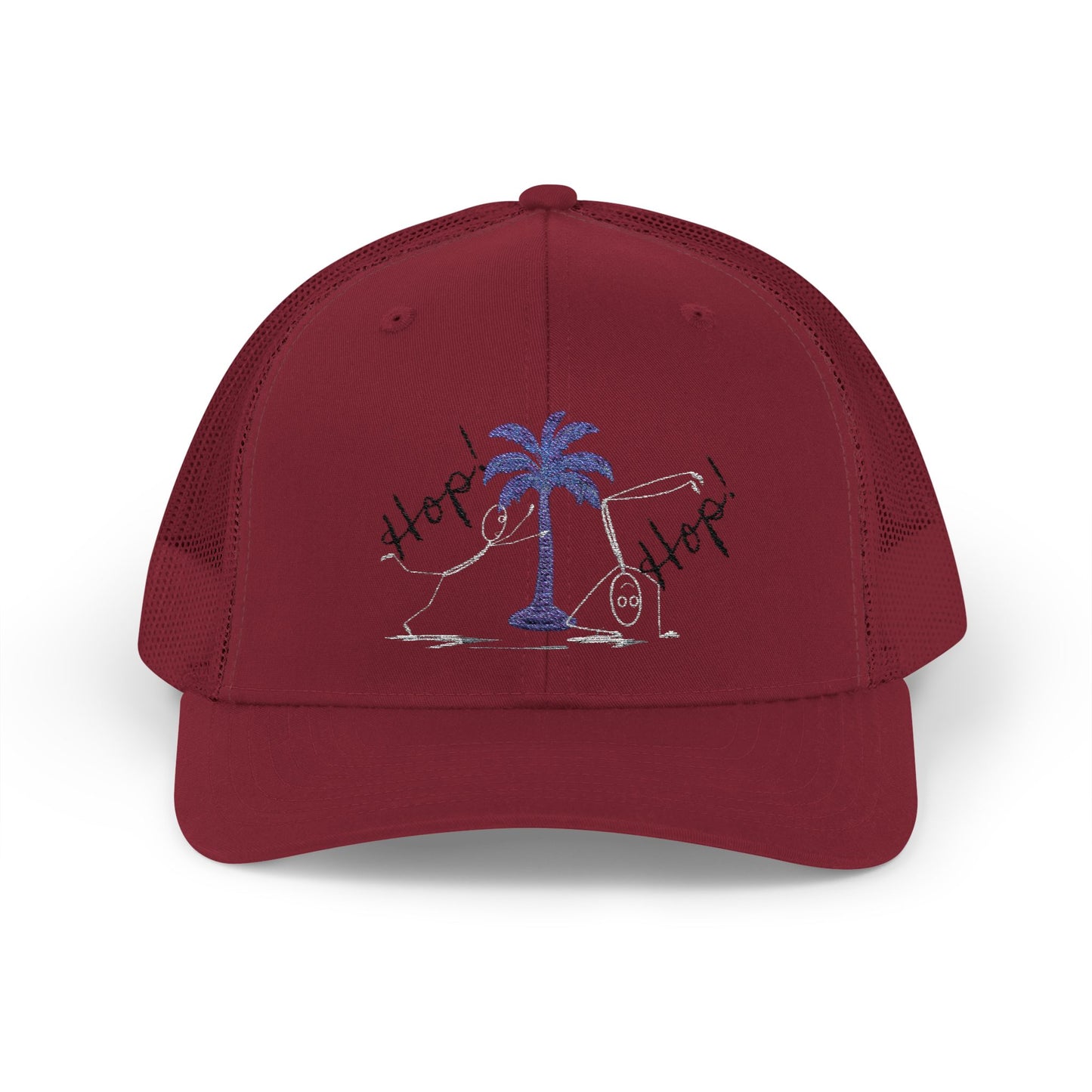 Vibrant Palm Tree Trucker Cap, Summer Hat, Casual Cap, Beach Accessory, Gift for Trendy Friends, Outdoor Gear