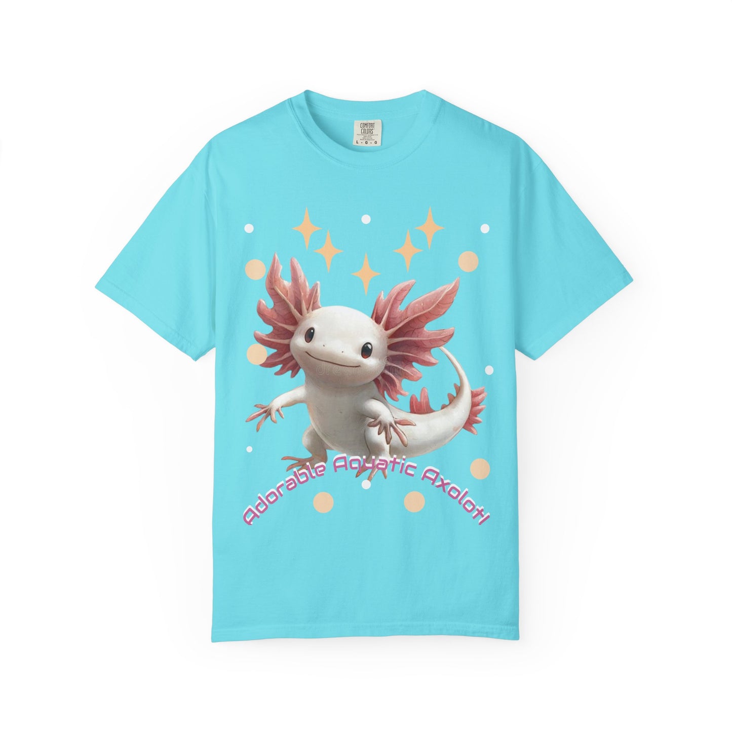 Cute Axolotl T-Shirt for Nature Lovers, Unisex Garment-Dyed Tee, Gift for Animal Enthusiasts, Casual Wear, Birthday Present