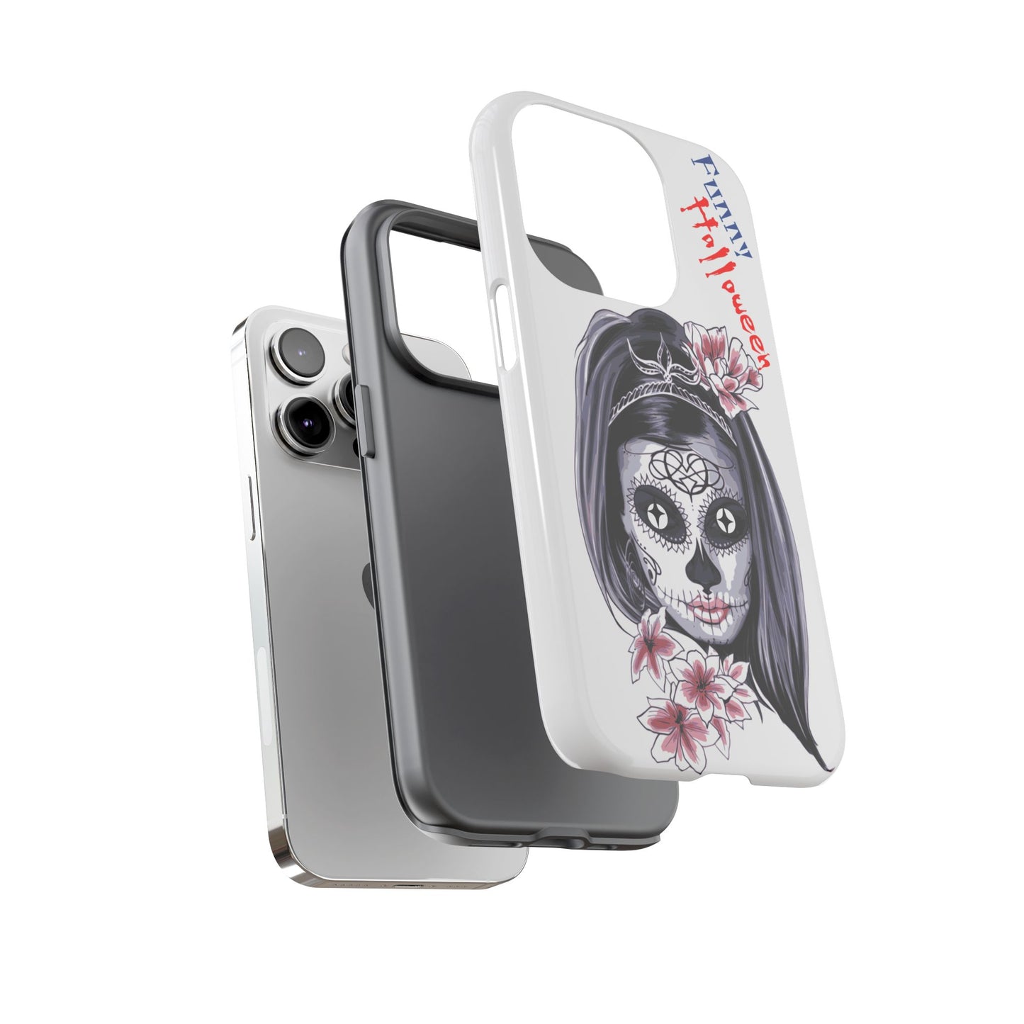 Halloween Phone Case, Funny Skull Design, Tough Cases, Unique Gifts, Spooky Decor, Holiday Essentials, Halloween Decor