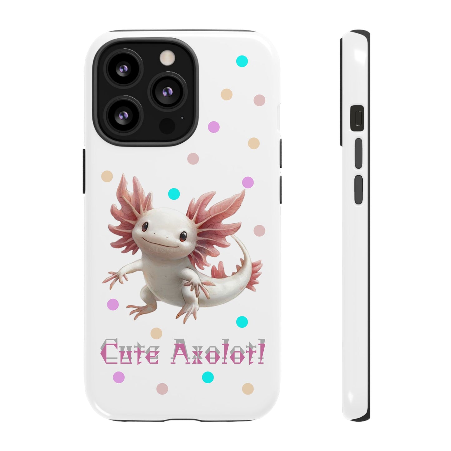 Cute Axolotl Phone Case, Kawaii Phone Cover, Gifts for Kids, Animal Lover Accessories, Cute Axolotl Design