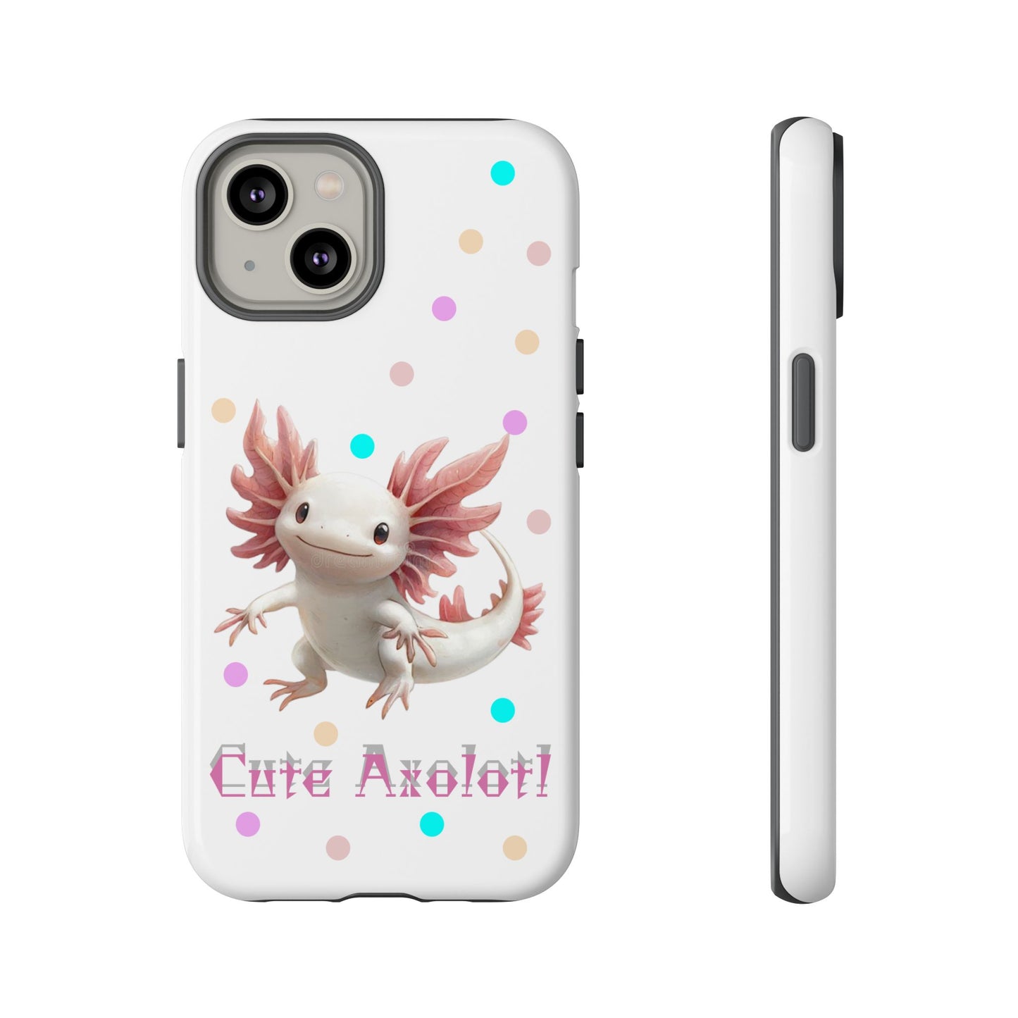 Cute Axolotl Phone Case, Kawaii Phone Cover, Gifts for Kids, Animal Lover Accessories, Cute Axolotl Design