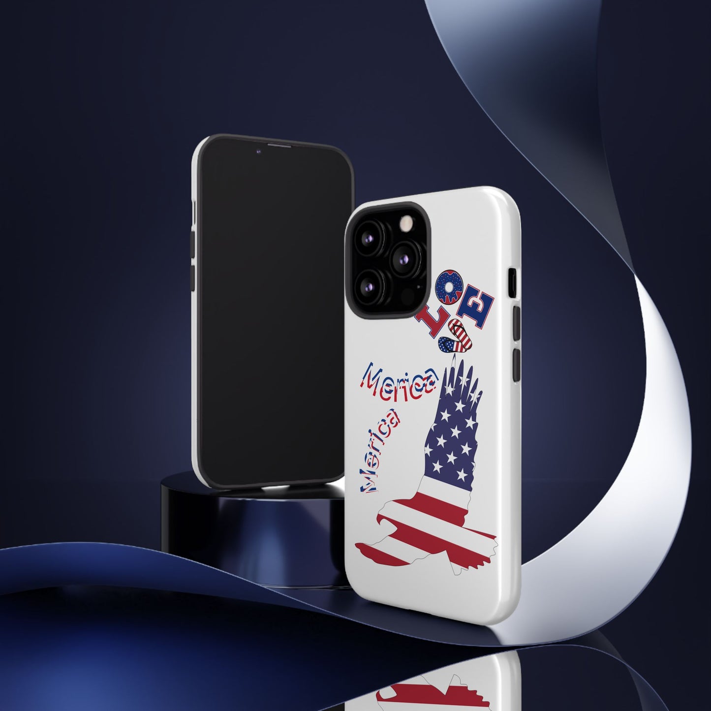 Patriotic Phone Case, Love America Design, American Flag Accessory, Perfect Gift for Veterans, Independence Day, Memorial Day