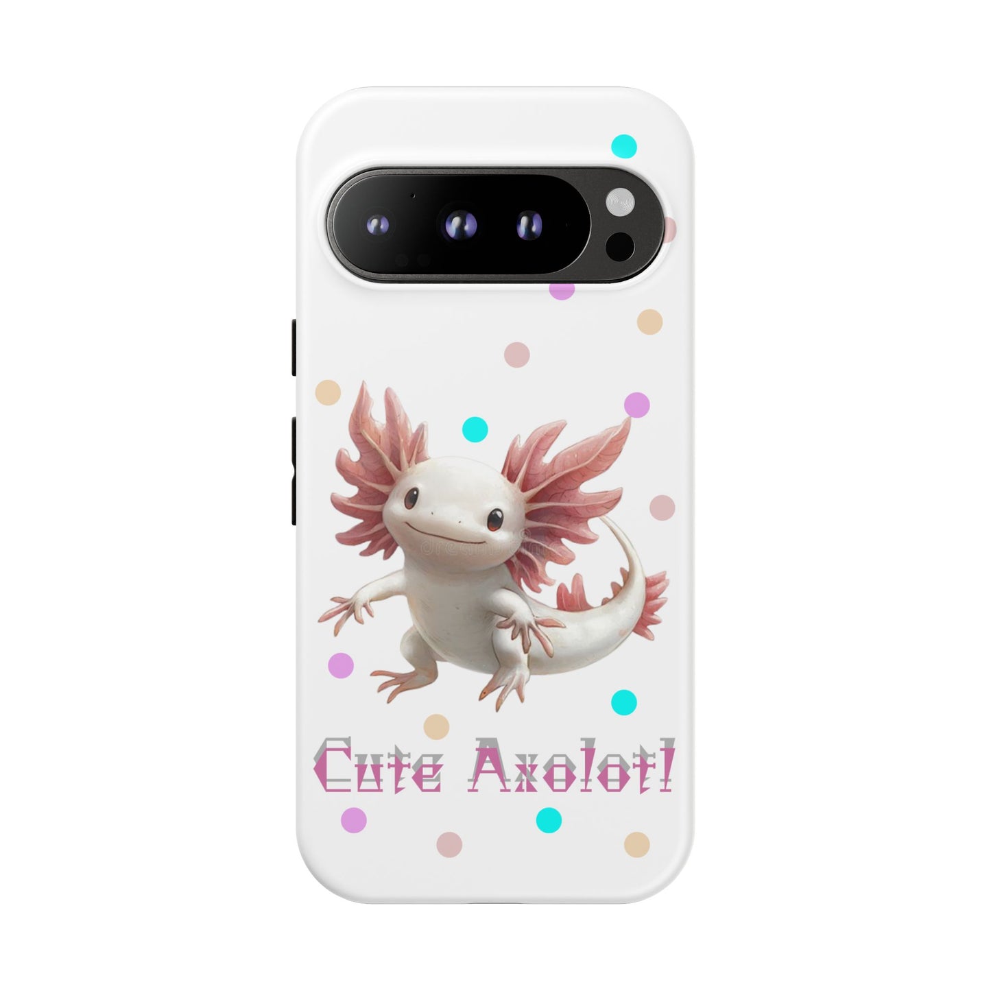 Cute Axolotl Phone Case, Kawaii Phone Cover, Gifts for Kids, Animal Lover Accessories, Cute Axolotl Design