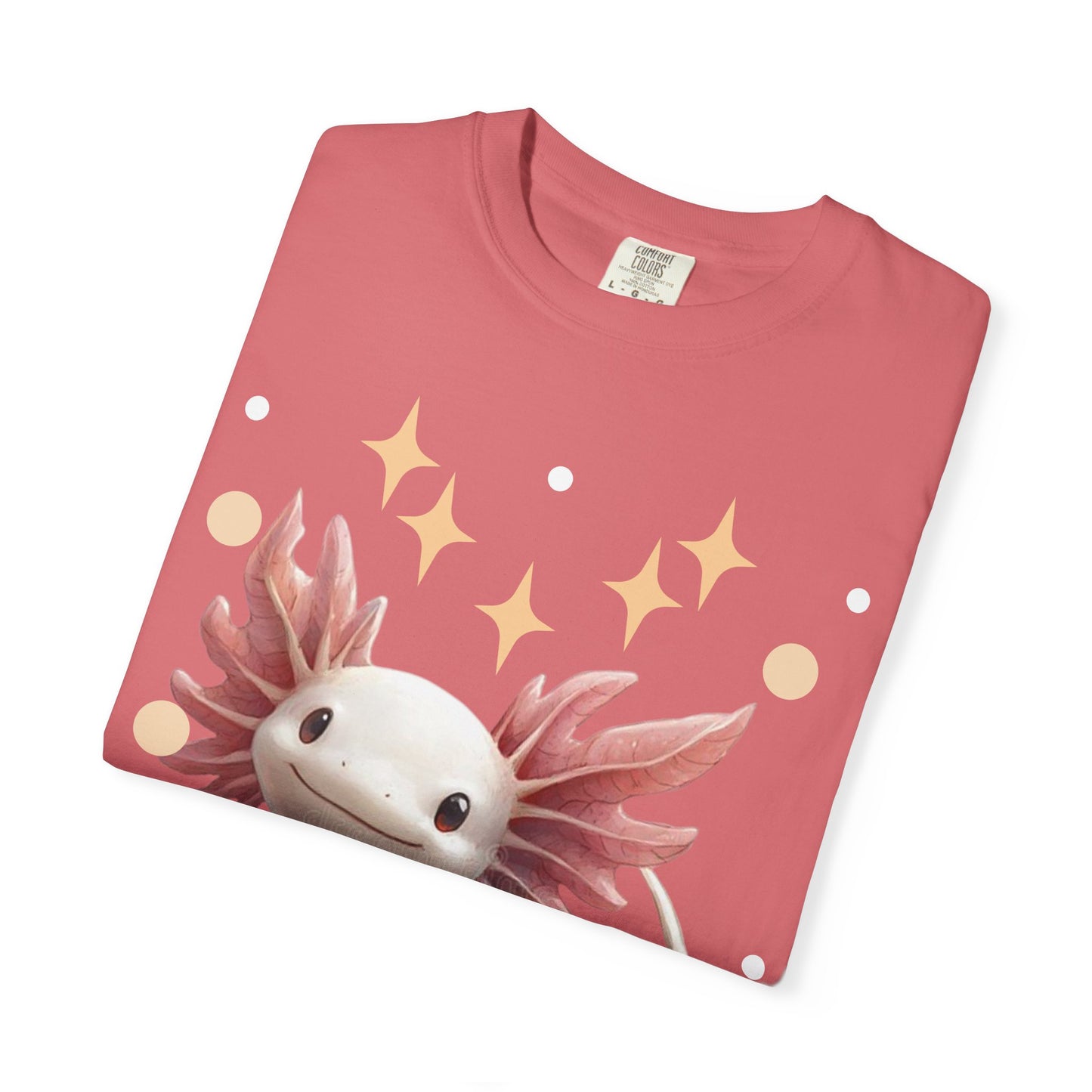 Cute Axolotl T-Shirt for Nature Lovers, Unisex Garment-Dyed Tee, Gift for Animal Enthusiasts, Casual Wear, Birthday Present