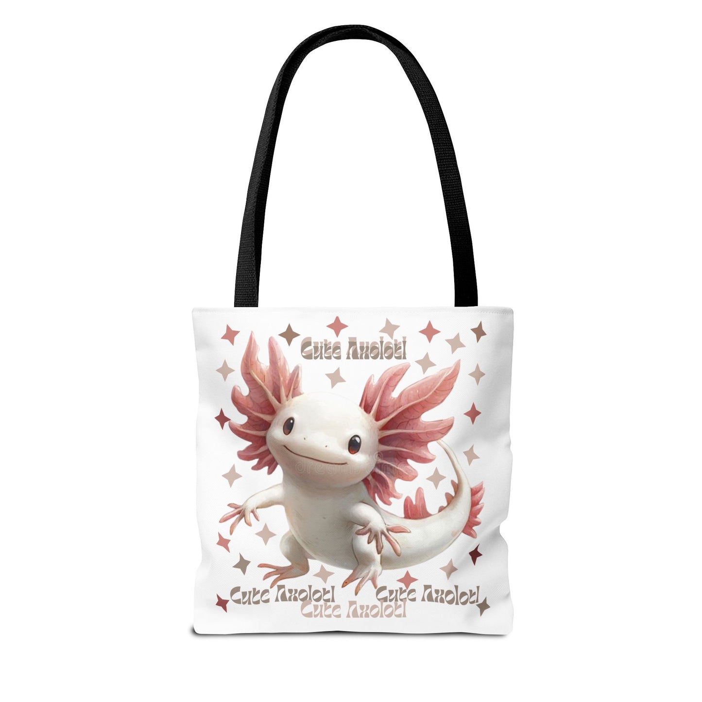 Cute Axolotl Tote Bag - Quirky Grocery Bag, Beach Bag, Gift for Animal Lovers, Cool Eco-Friendly Shopping Bag