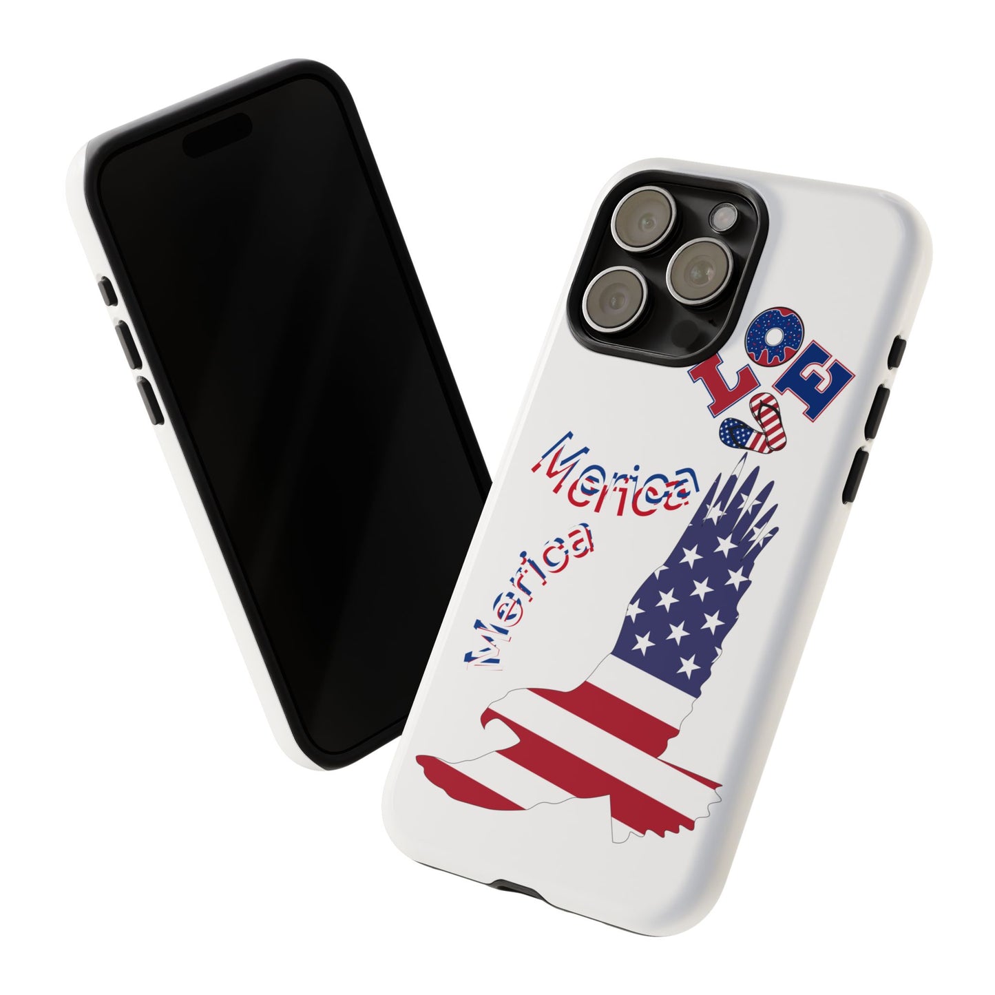 Patriotic Phone Case, Love America Design, American Flag Accessory, Perfect Gift for Veterans, Independence Day, Memorial Day