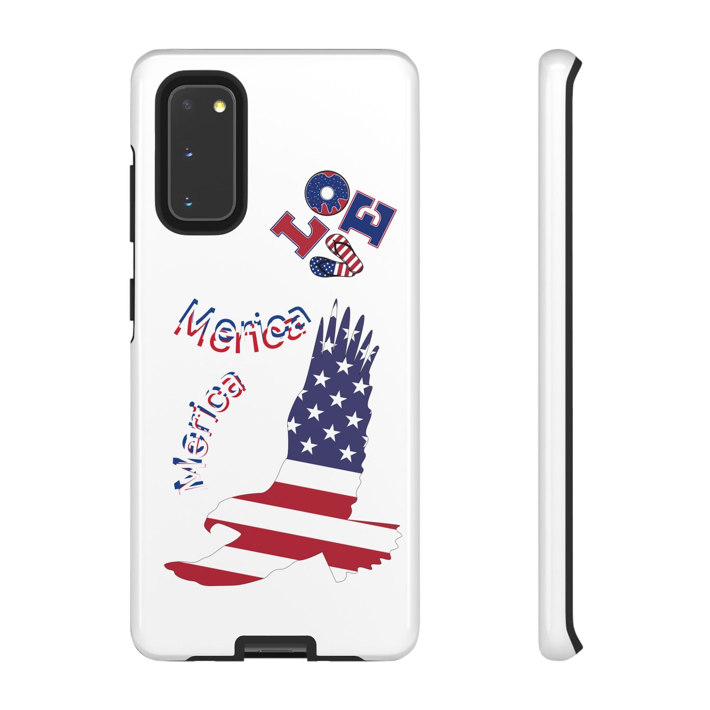 Patriotic Phone Case, Love America Design, American Flag Accessory, Perfect Gift for Veterans, Independence Day, Memorial Day