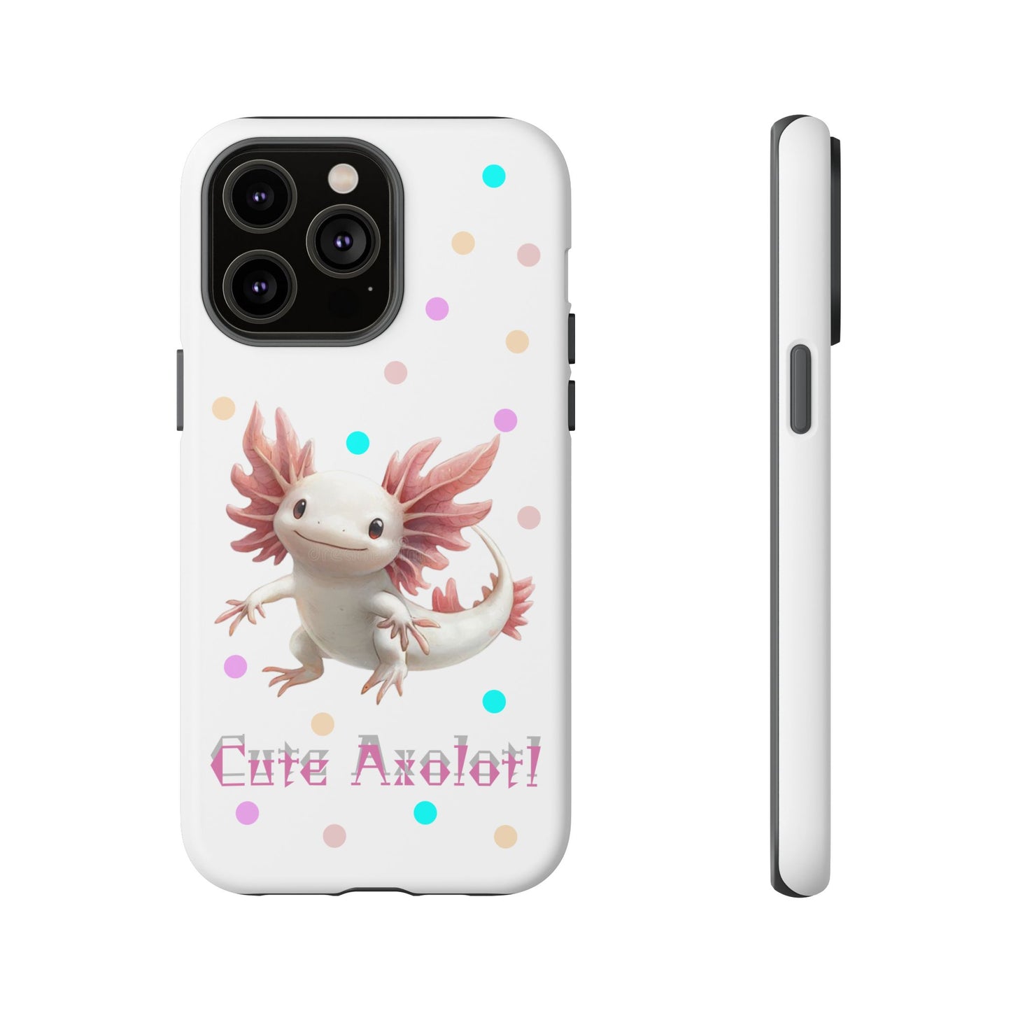 Cute Axolotl Phone Case, Kawaii Phone Cover, Gifts for Kids, Animal Lover Accessories, Cute Axolotl Design