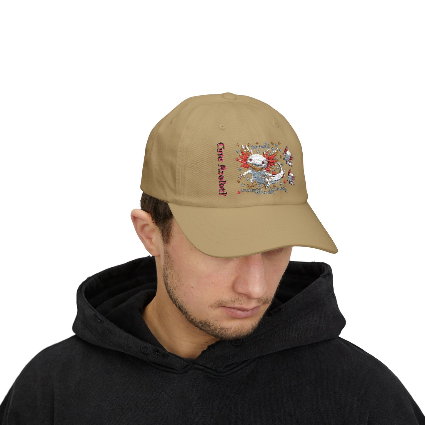 Cute Axolotl Dad Cap, Casual Cap for Animal Lovers, Gifts for Fathers, Summer Accessories, Trendy Dad Hat, Outdoor Wear