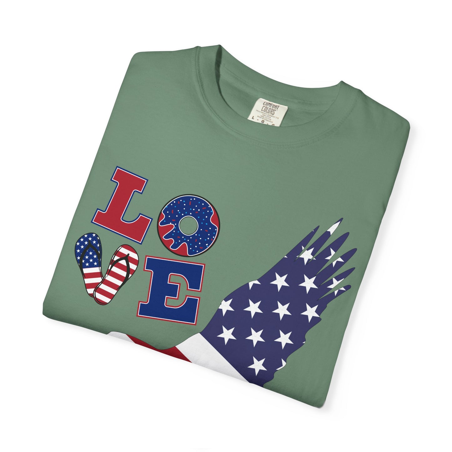 Patriotic Graphic T-Shirt, Love Merica Tee, July 4th Apparel, Unisex Independence Day Shirt, USA Pride Gift, Casual Summer Top