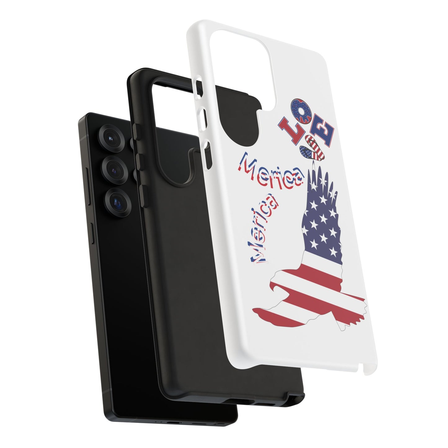 Patriotic Phone Case, Love America Design, American Flag Accessory, Perfect Gift for Veterans, Independence Day, Memorial Day