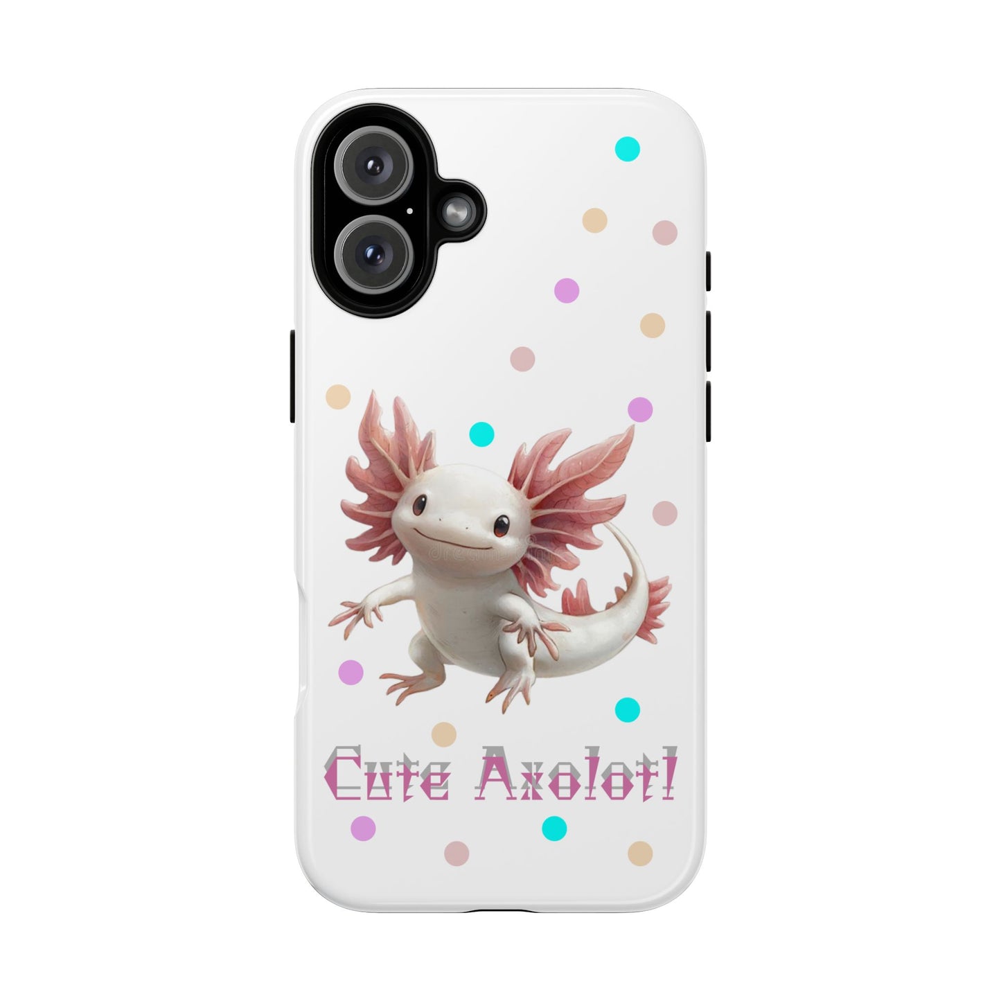 Cute Axolotl Phone Case, Kawaii Phone Cover, Gifts for Kids, Animal Lover Accessories, Cute Axolotl Design