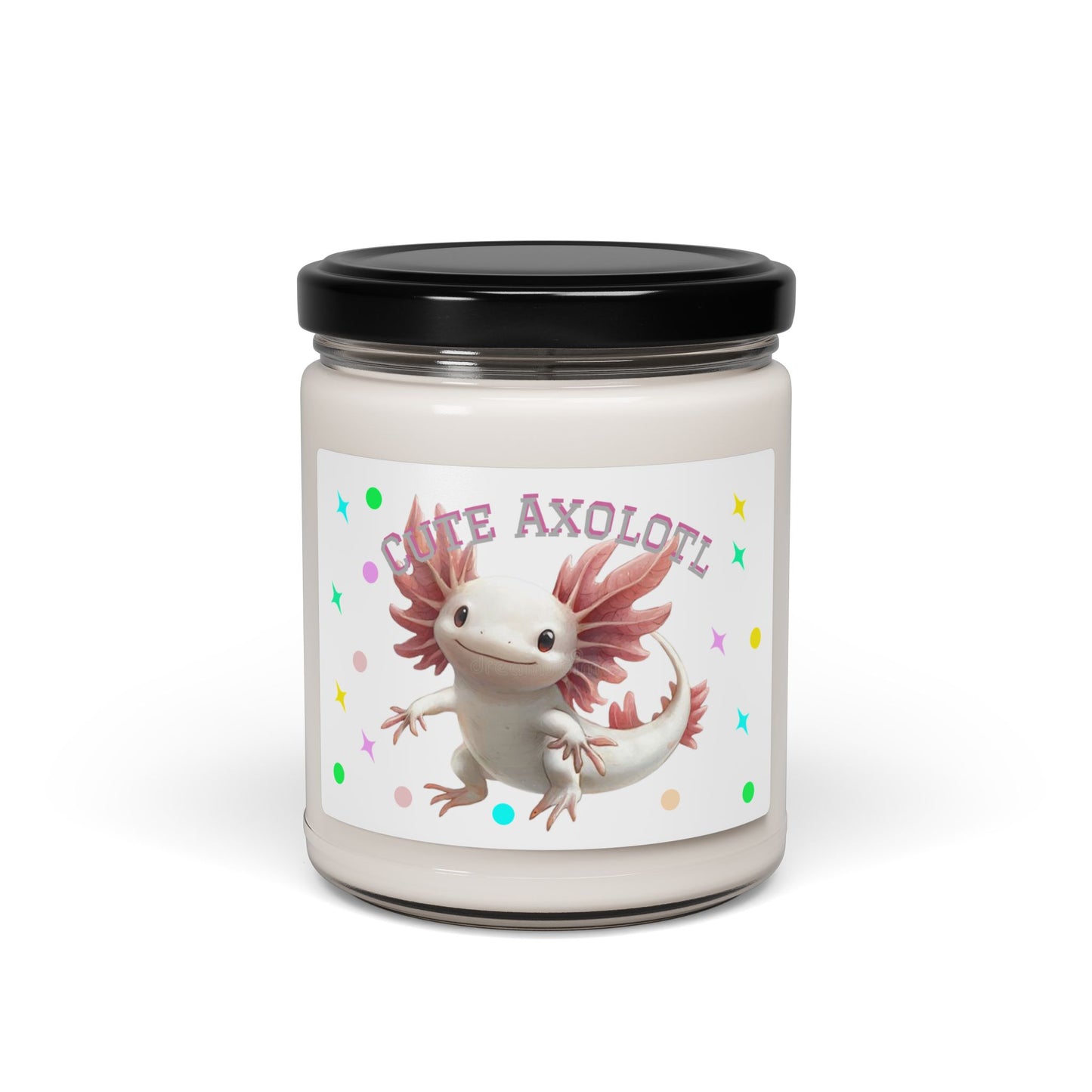 Cute Axolotl Scented Soy Candle, Perfect Gift for Animal Lovers, Home Decor, Relaxation, Birthday or Celebration, Eco-Friendly Candle