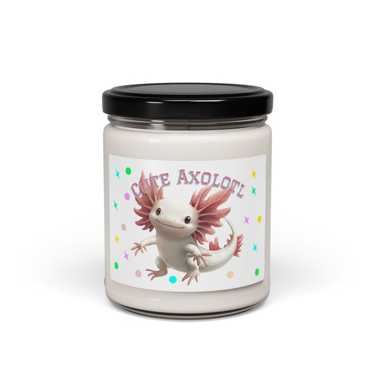 Cute Axolotl Scented Soy Candle, Perfect Gift for Animal Lovers, Home Decor, Relaxation, Birthday or Celebration, Eco-Friendly Candle