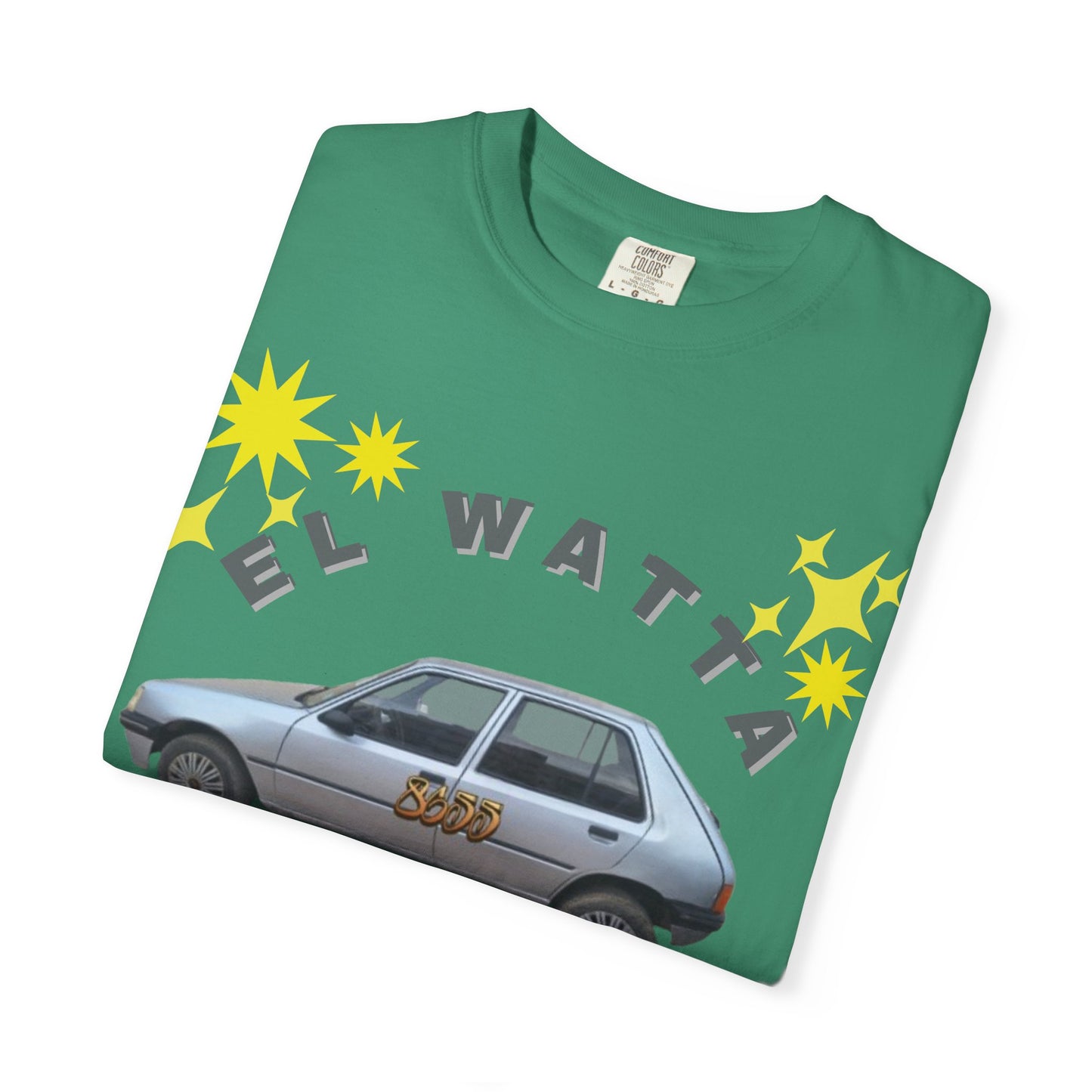 El Watta Vintage Car T-shirt, Unique Design, Unisex Garment-Dyed Tee, Retro Car Lover Gift, Funny Auto Apparel, Unique Gift for Him or Her