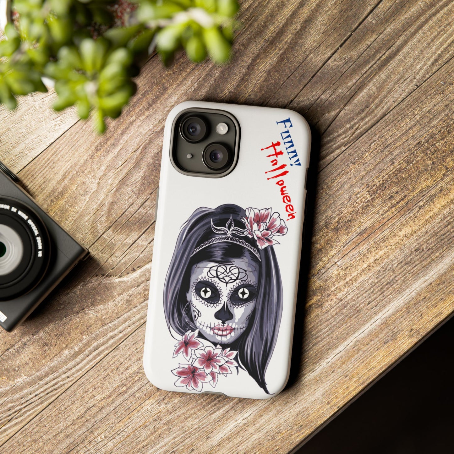 Halloween Phone Case, Funny Skull Design, Tough Cases, Unique Gifts, Spooky Decor, Holiday Essentials, Halloween Decor