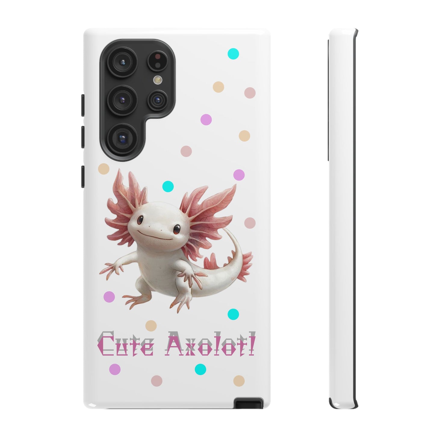 Cute Axolotl Phone Case, Kawaii Phone Cover, Gifts for Kids, Animal Lover Accessories, Cute Axolotl Design