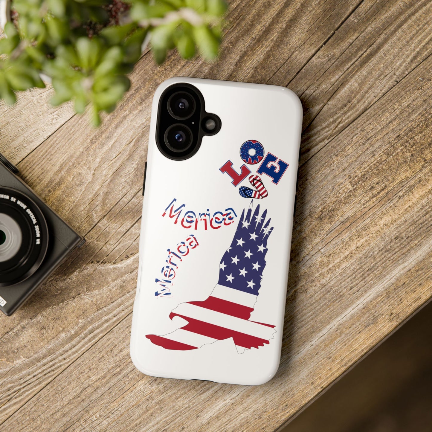 Patriotic Phone Case, Love America Design, American Flag Accessory, Perfect Gift for Veterans, Independence Day, Memorial Day