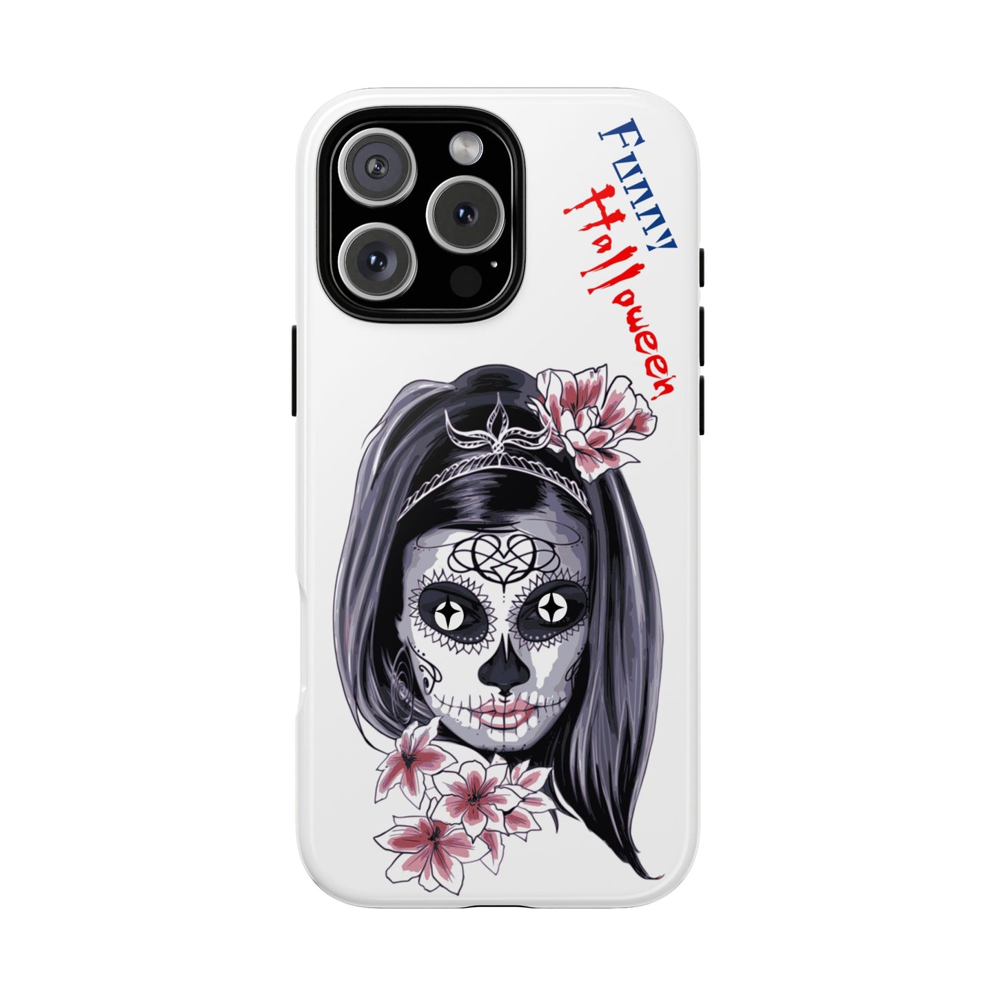 Halloween Phone Case, Funny Skull Design, Tough Cases, Unique Gifts, Spooky Decor, Holiday Essentials, Halloween Decor
