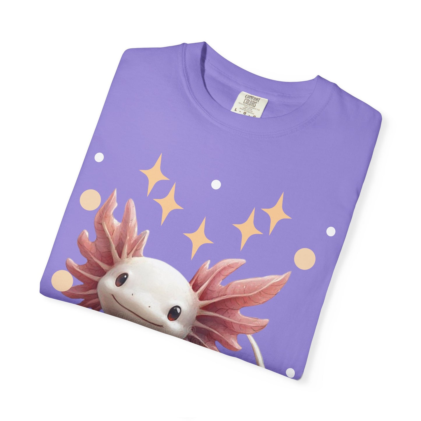 Cute Axolotl T-Shirt for Nature Lovers, Unisex Garment-Dyed Tee, Gift for Animal Enthusiasts, Casual Wear, Birthday Present