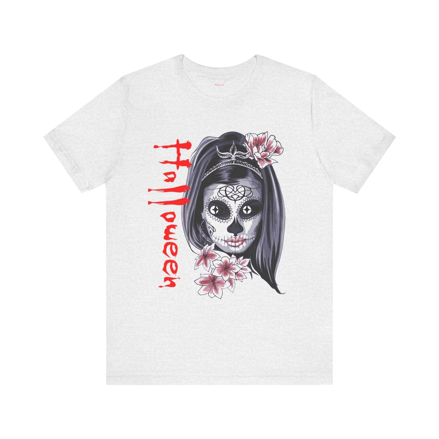 Halloween T-Shirt – Día de los Muertos Skull Shirt | Spooky October 31 Holiday Tee USA, Halloween Sugar Skull Tee, Unisex , Spooky Graphic Tee, Festival Wear