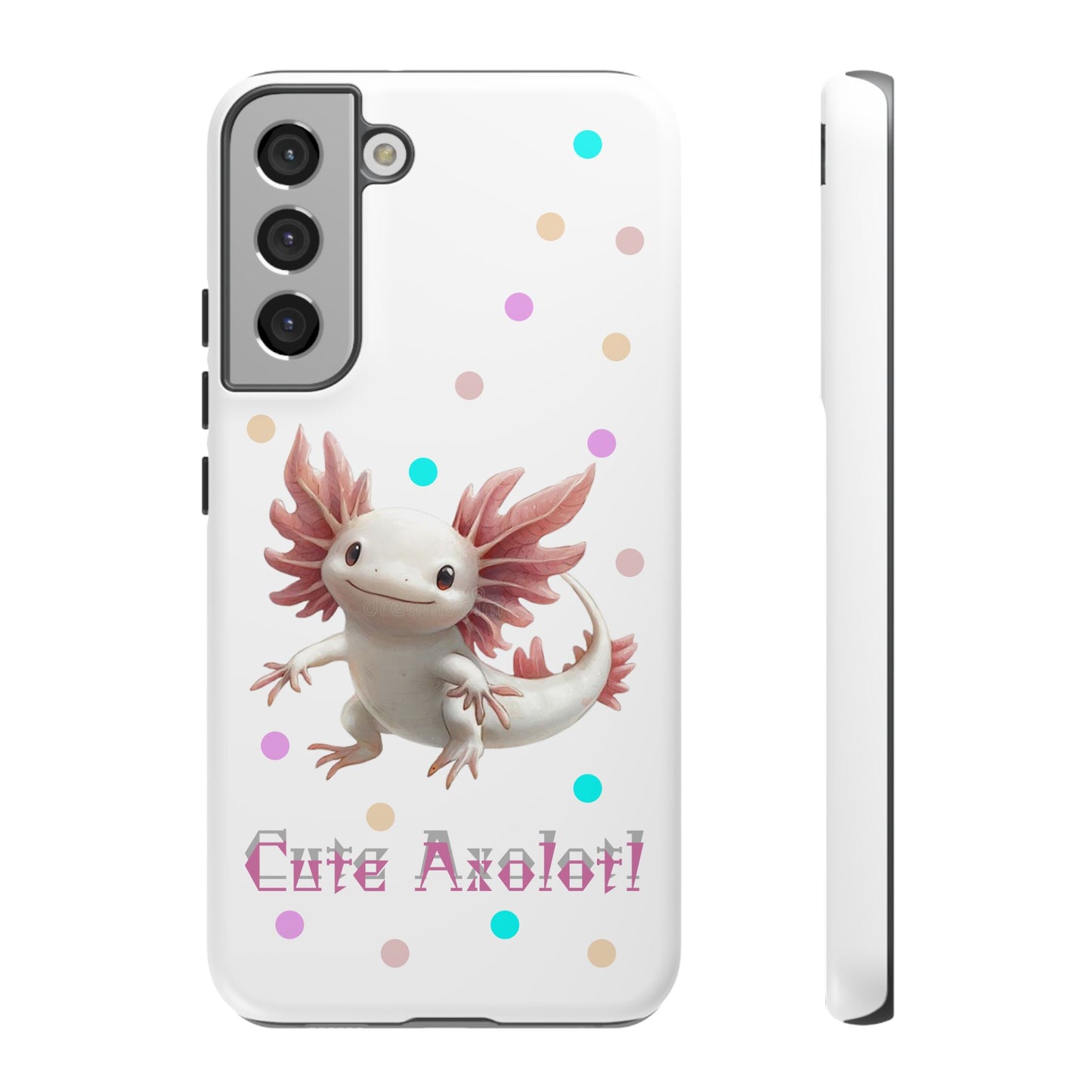 Cute Axolotl Phone Case, Kawaii Phone Cover, Gifts for Kids, Animal Lover Accessories, Cute Axolotl Design